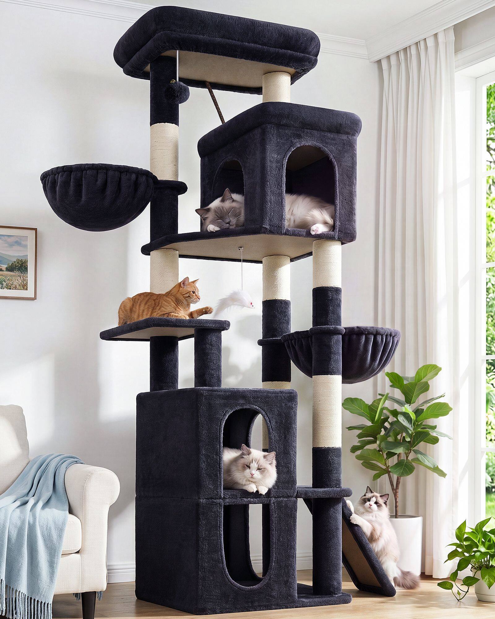globlazer-f70f-arbre-chat-gris-fonc-70-pouces-multi-niveaux image 1