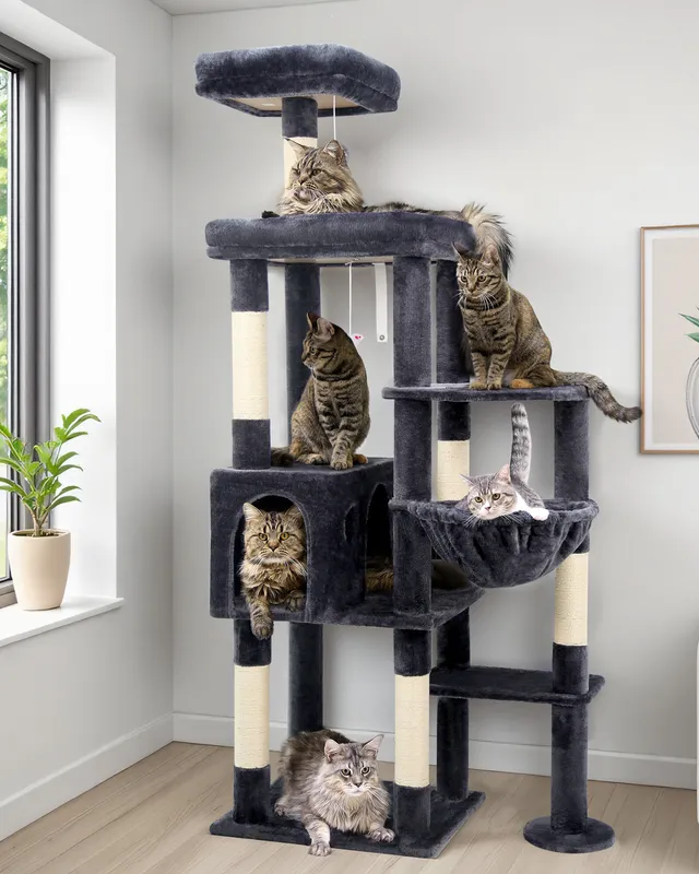 globlazer-f-series-f65b-arbre-chat-gris-fonc-165-cm image 1
