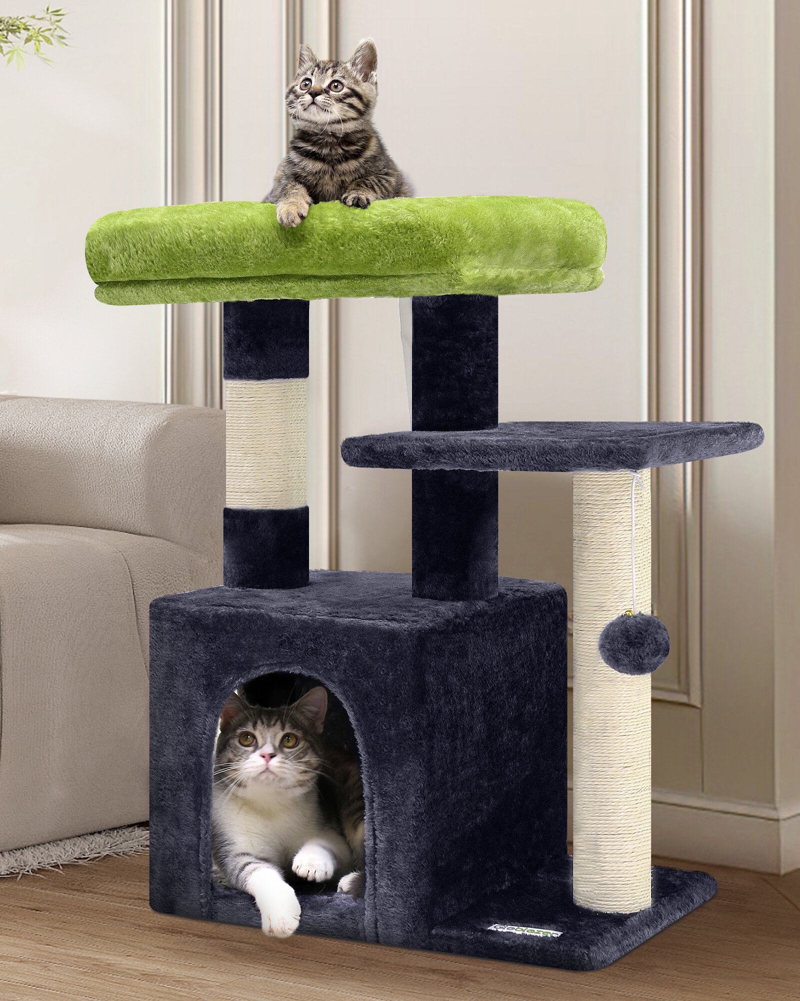 globlazer-f-series-f26-arbre-chat-gris-fonc-66-cm image 1