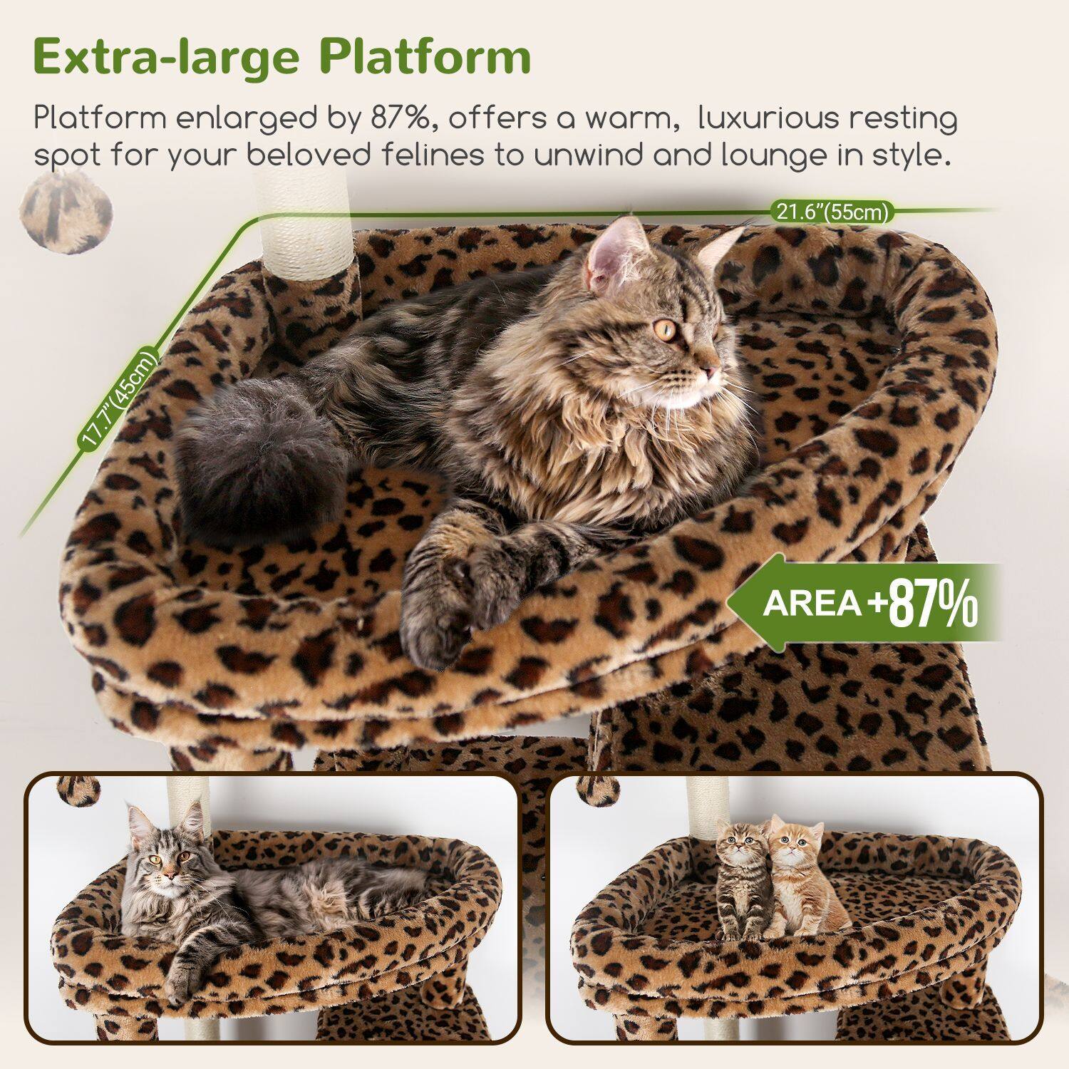 globlazer-f-series-f83-arbre-chat-l-opard-83-pouces-xxl image 3