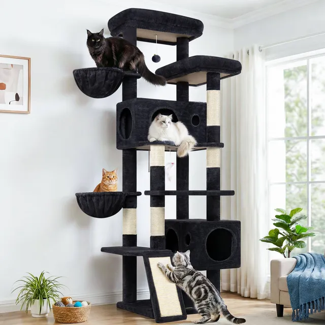 globlazer-s-series-s77c-arbre-chat-gris-fonc-77-pouces image 1