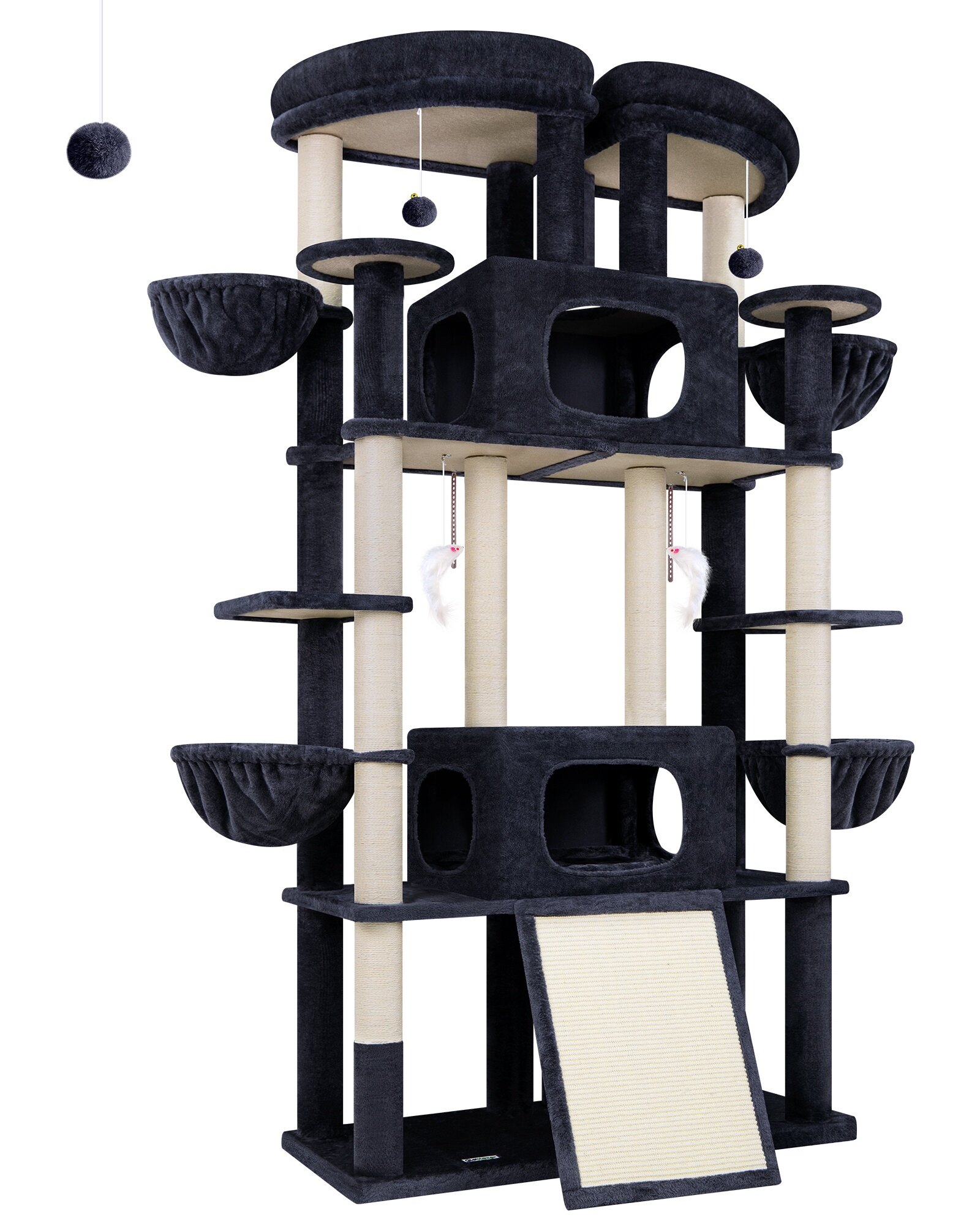globlazer-s-series-s78e-arbre-chat-gris-fonc-78-pouces-robuste image 2