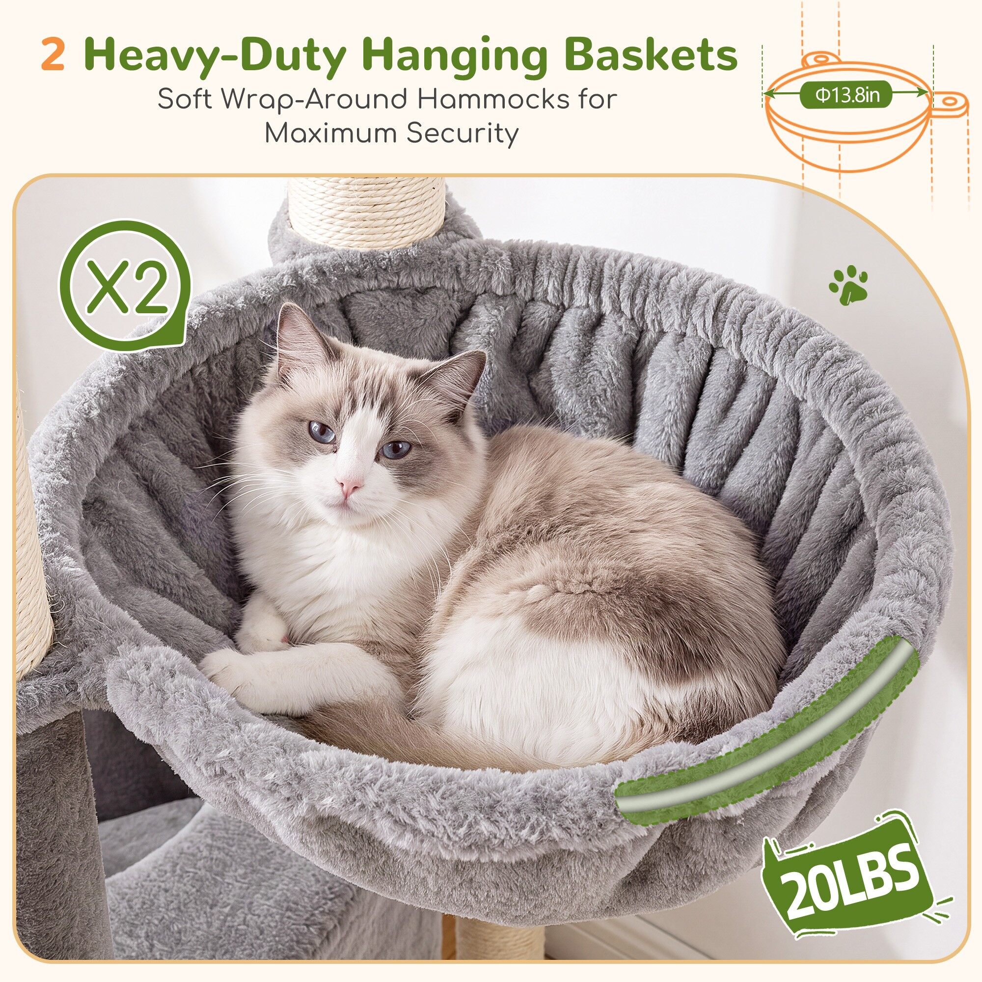 globlazer-s-series-arbre-chat-84-pouces-multi-niveaux-beige image 5
