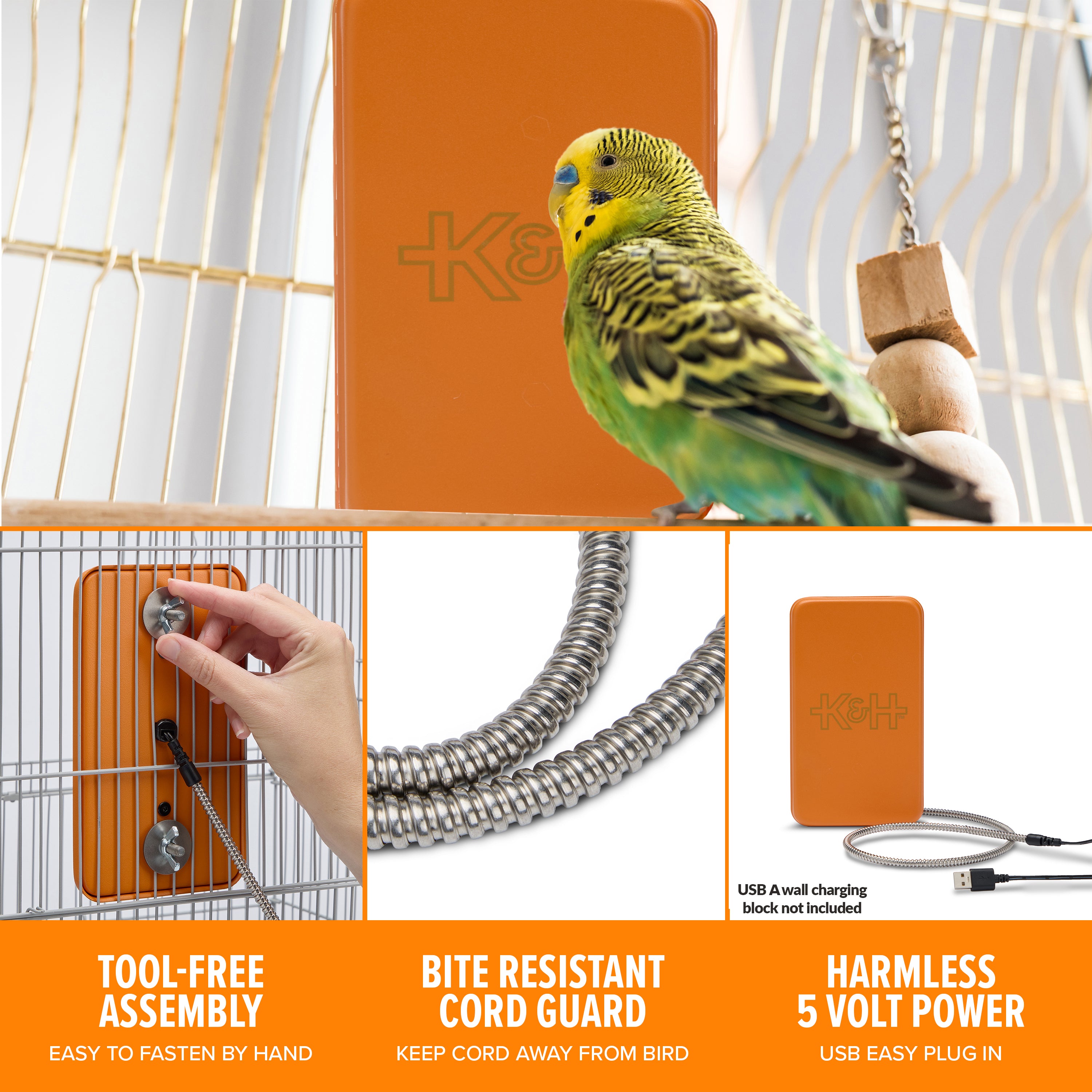 k-h-snuggle-up-chauffage-oiseau-m-l-orange-thermostatique image 5