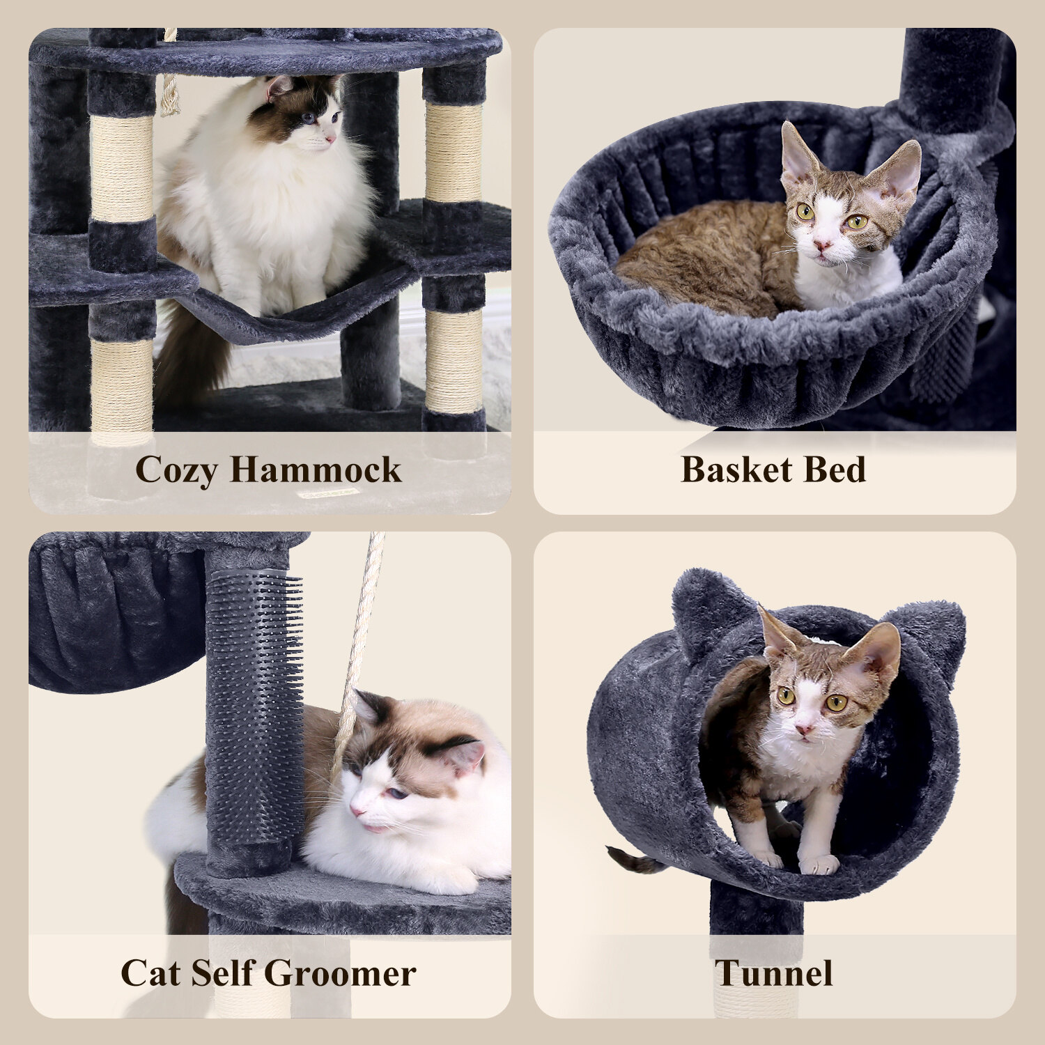 globlazer-c81-arbre-chat-gris-fonc-81-pouces-grand image 6