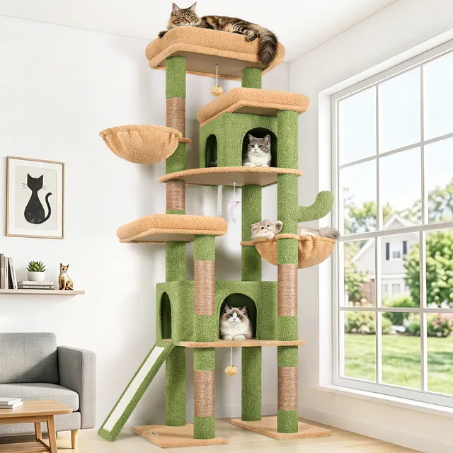 globlazer-s78-arbre-chat-78-pouces-vert-cactus image 1
