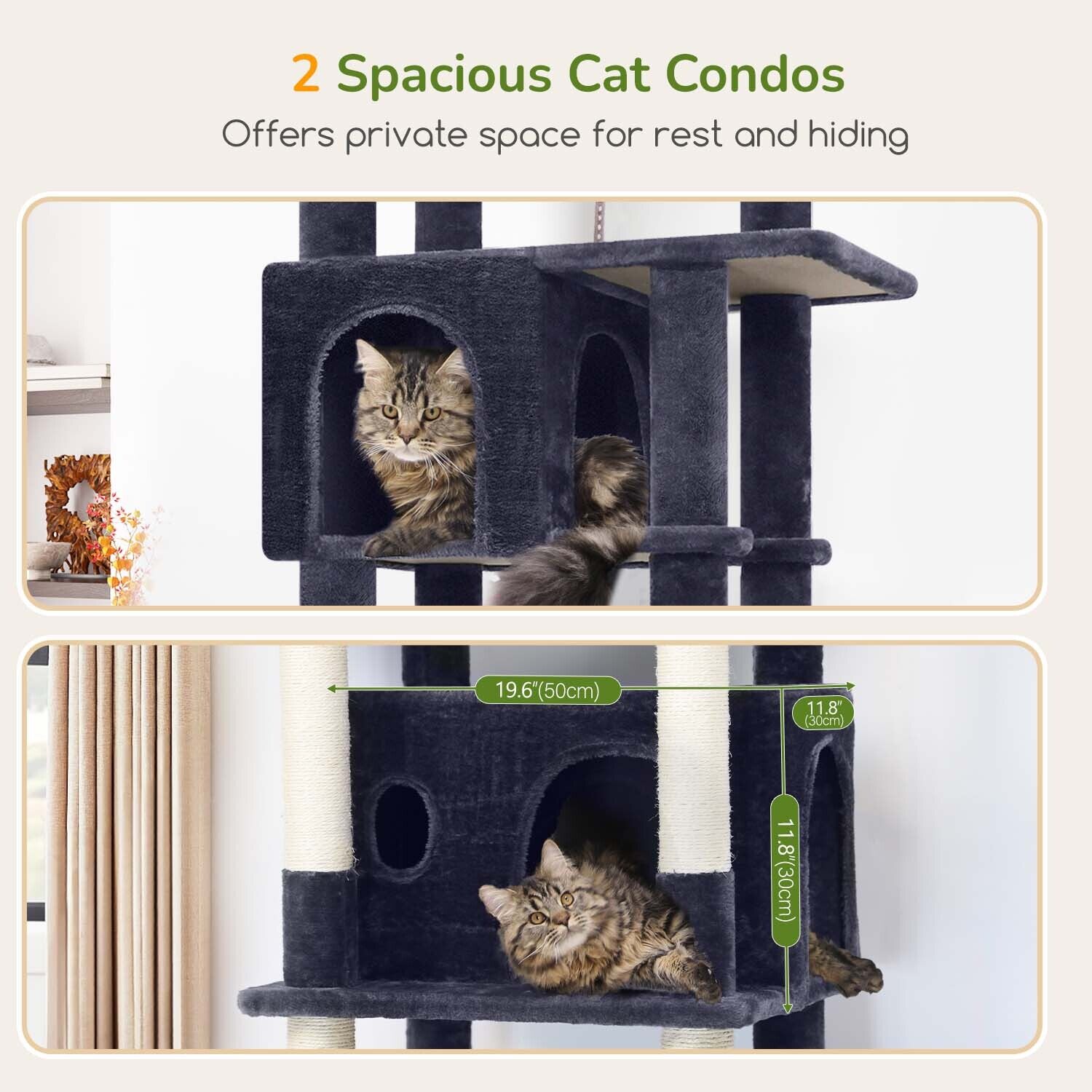 globlazer-f-series-f74b-arbre-chat-gris-fonc-74-pouces image 4