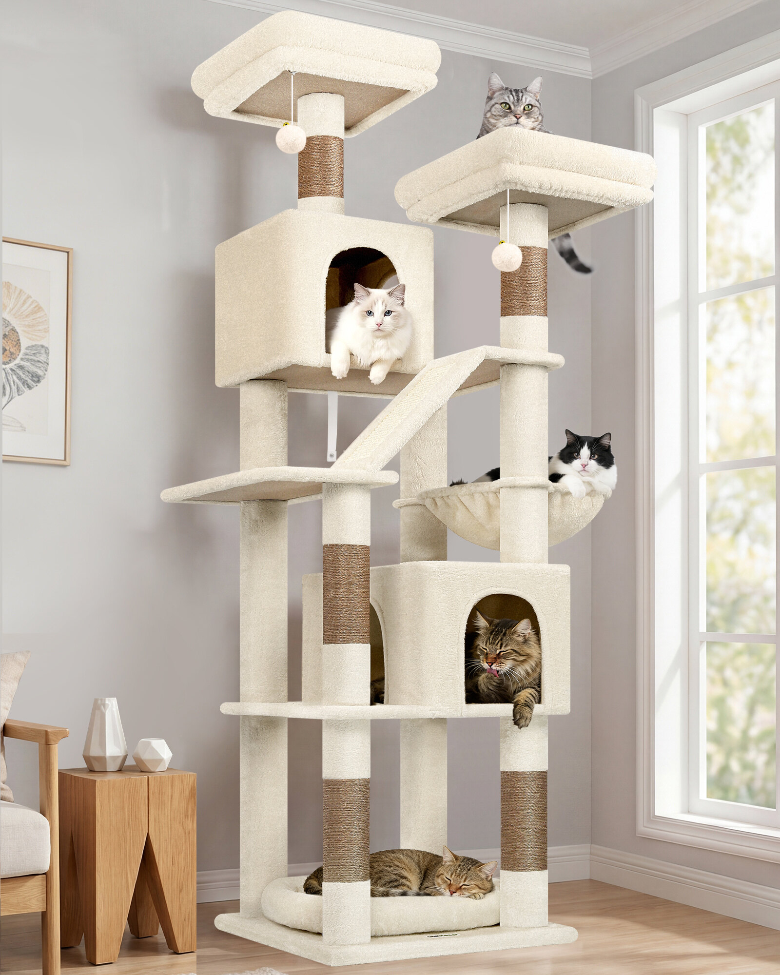 globlazer-f74d-arbre-chat-haut-beige-188-cm image 1