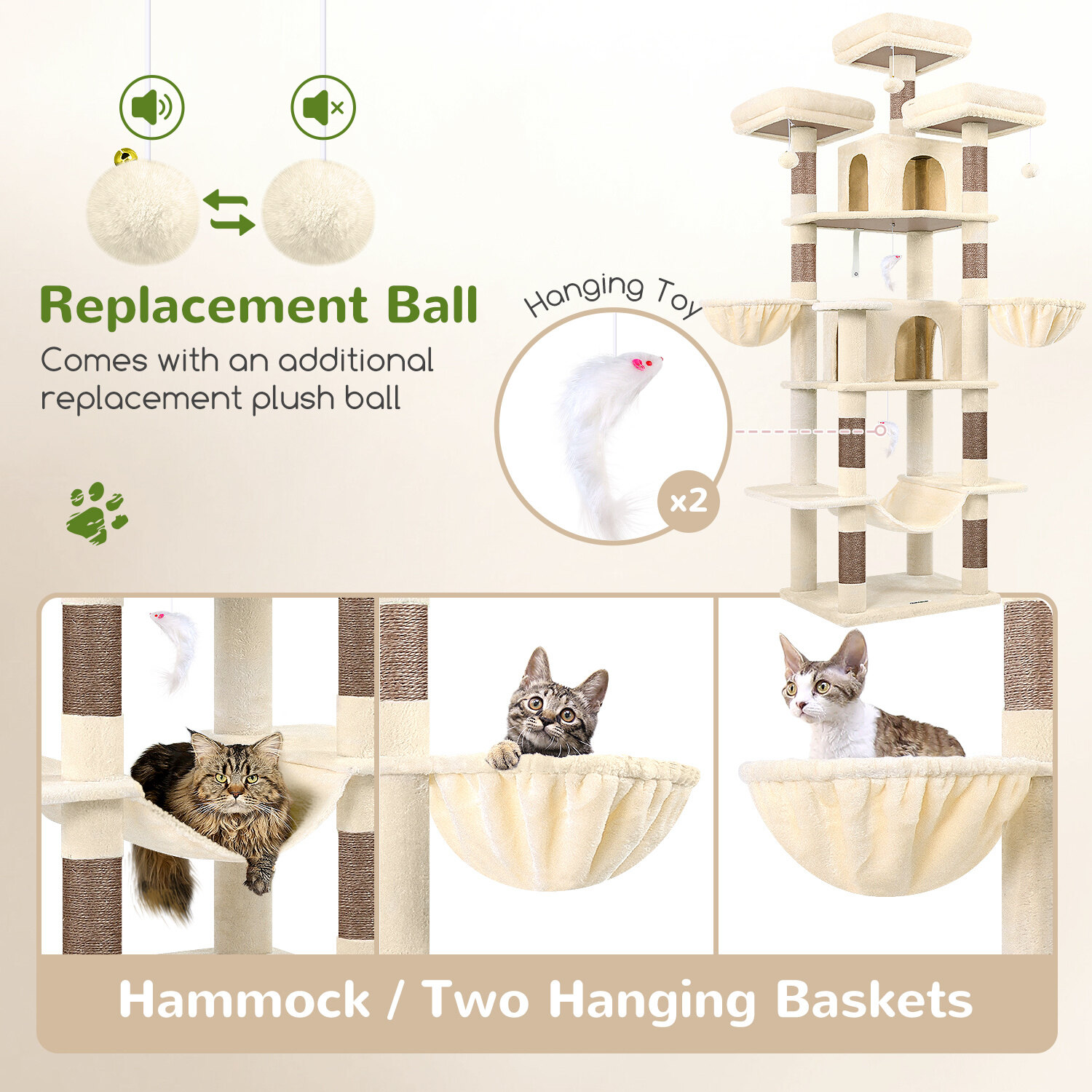 globlazer-f80-arbre-chat-beige-80-pouces-xxl image 6