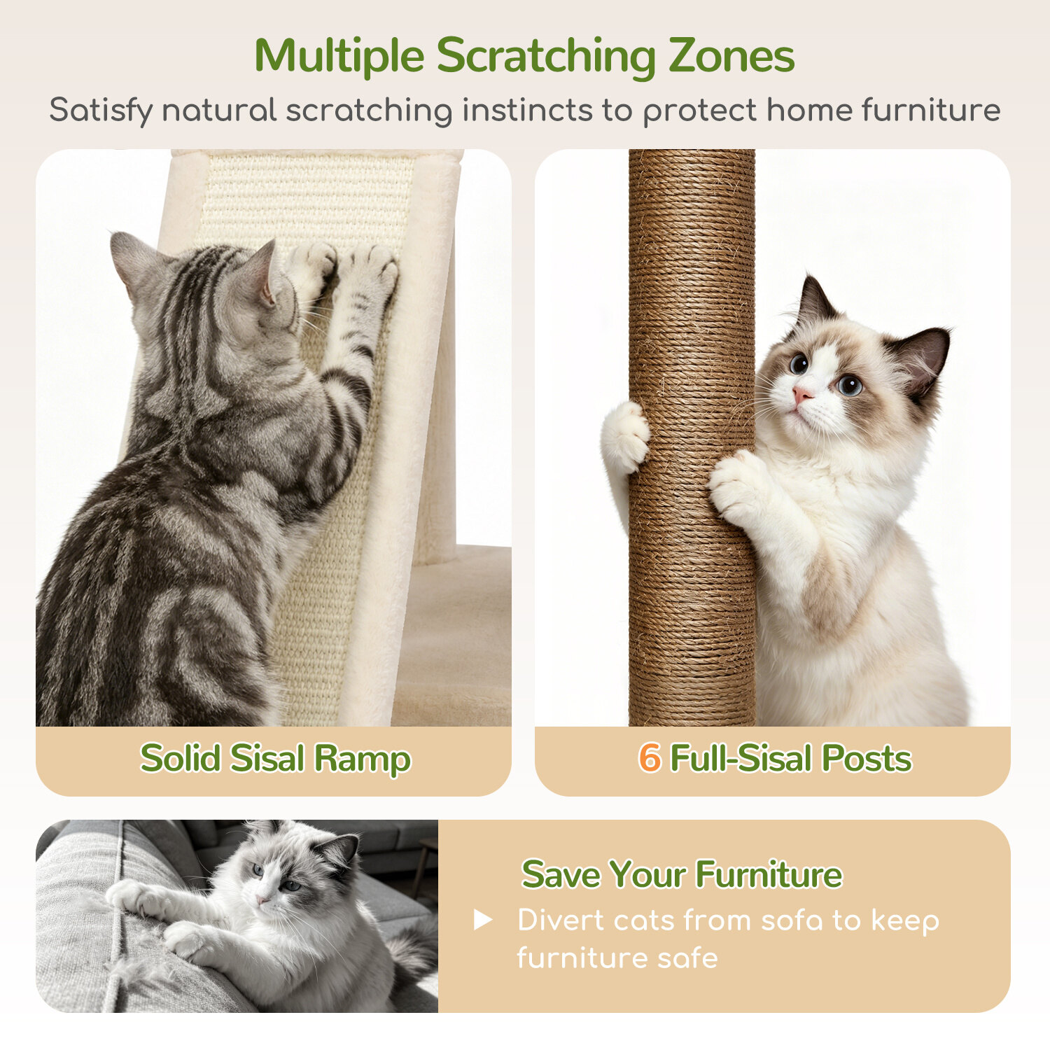 globlazer-f77-arbre-chat-beige-196-cm-multi-niveaux image 6