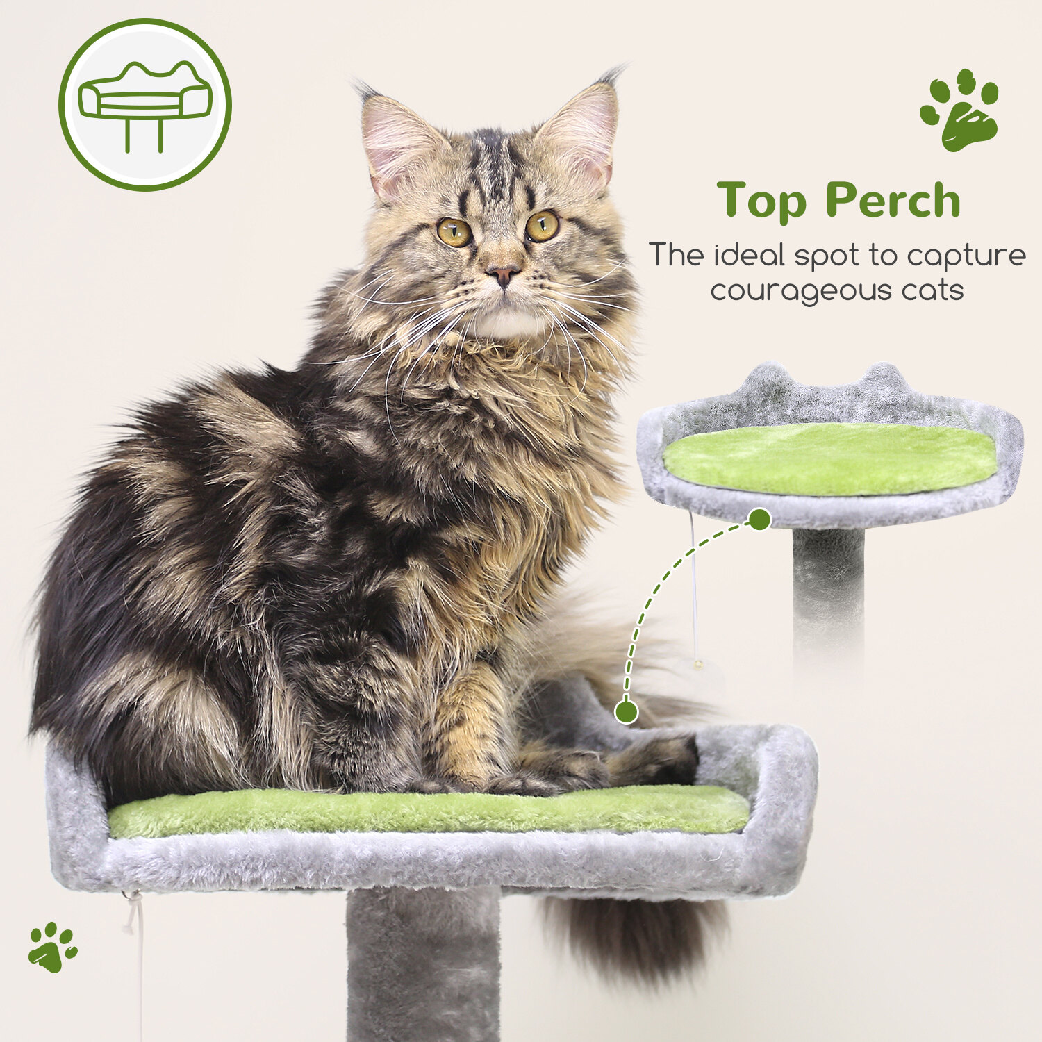 globlazer-c72-arbre-chat-gris-clair-183-cm image 6