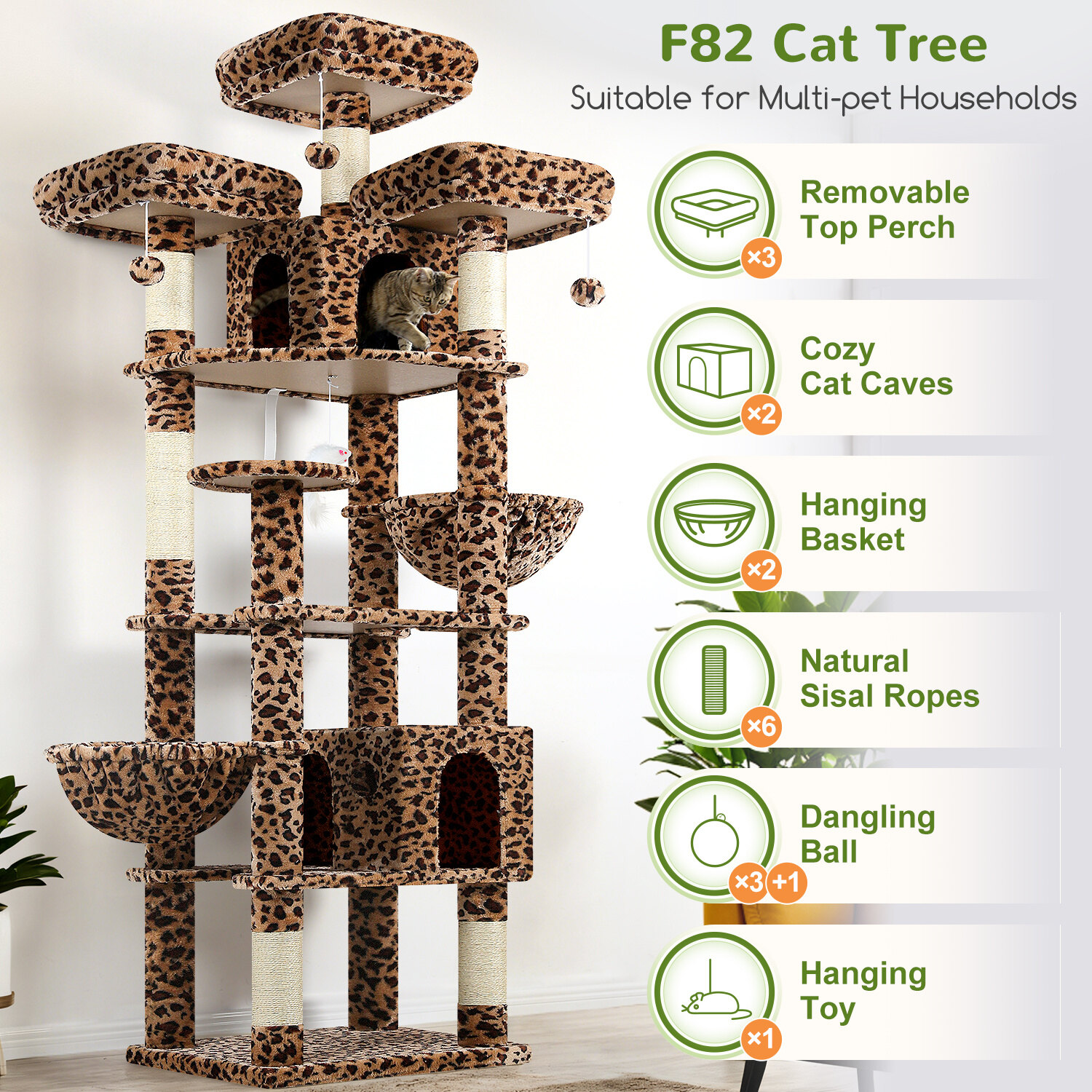 globlazer-f-series-f82-arbre-chat-l-opard-208-cm-xxl image 7