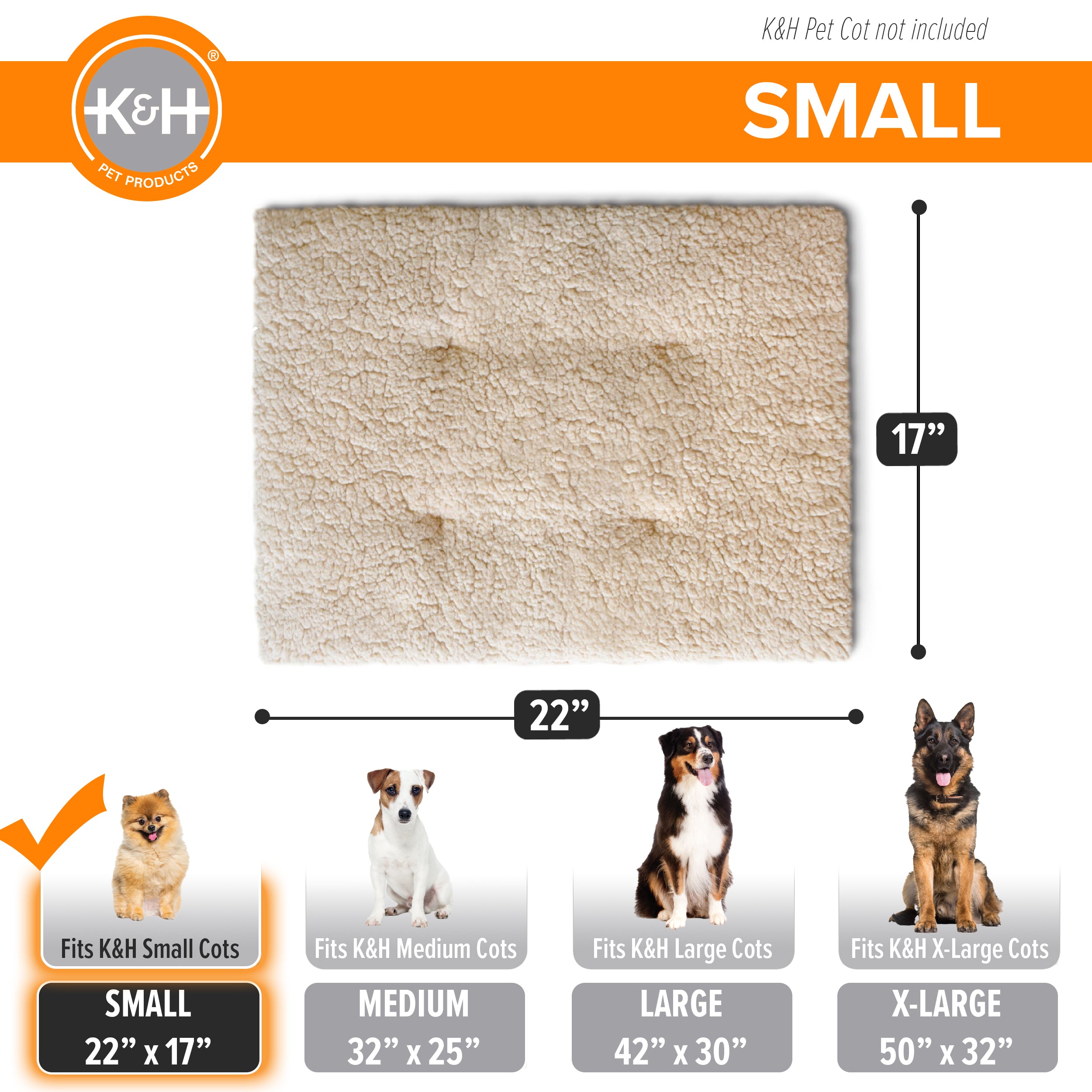 k-h-pet-cot-pad-matelas-lit-medium-25x32-polaire image 3
