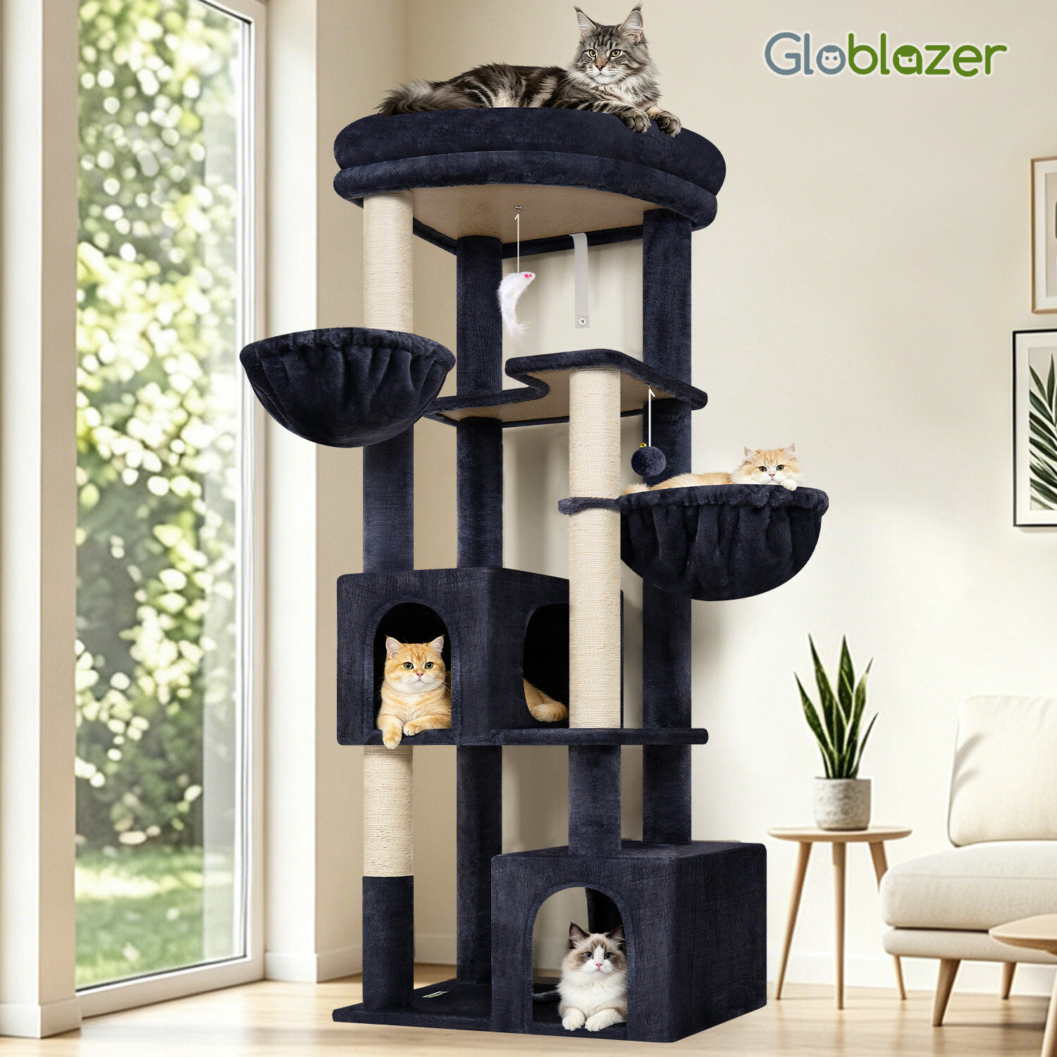 globlazer-c64-arbre-chat-163-cm-gris-fonc-grand-chat image 8