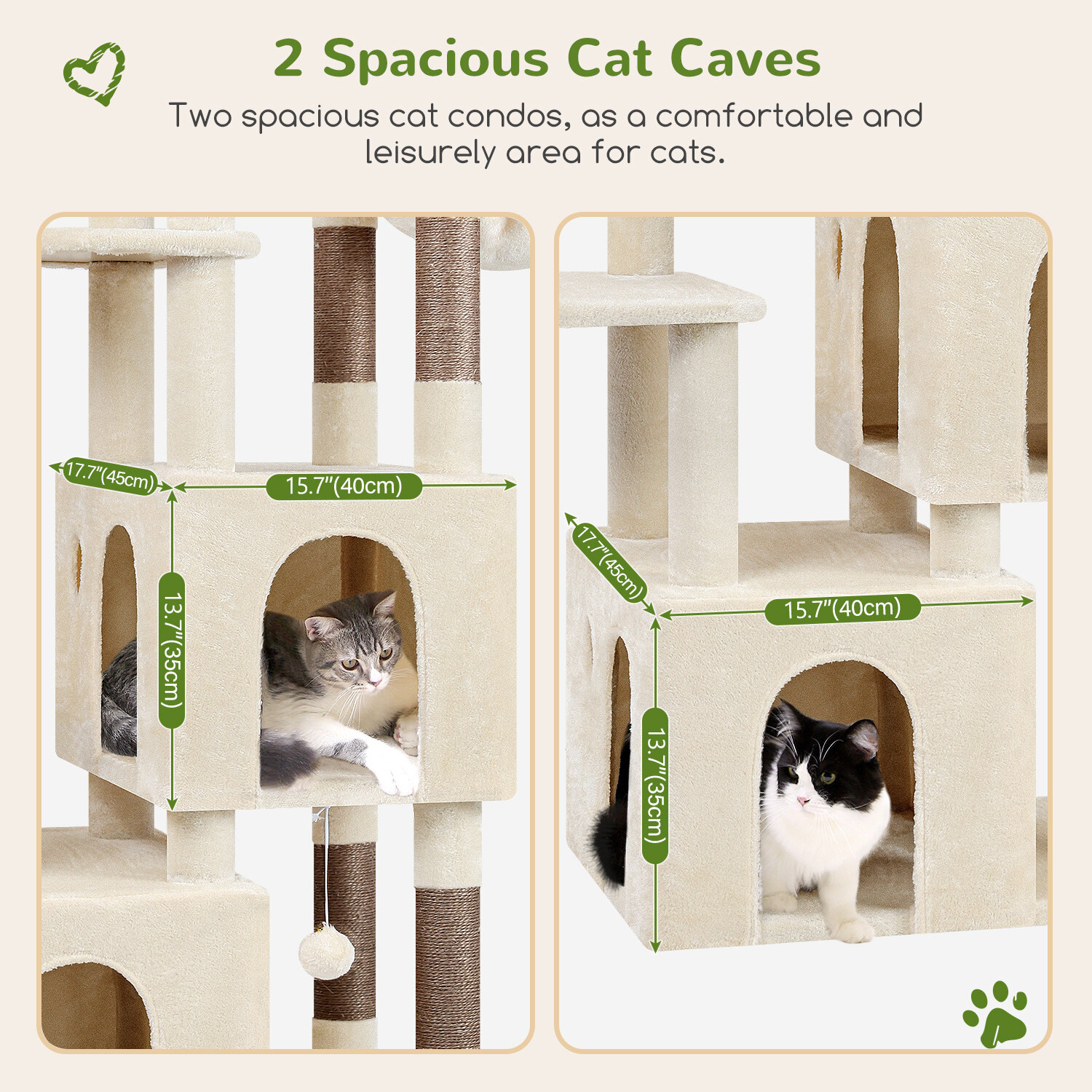 globlazer-f61-arbre-chat-beige-61-pouces-robuste image 4