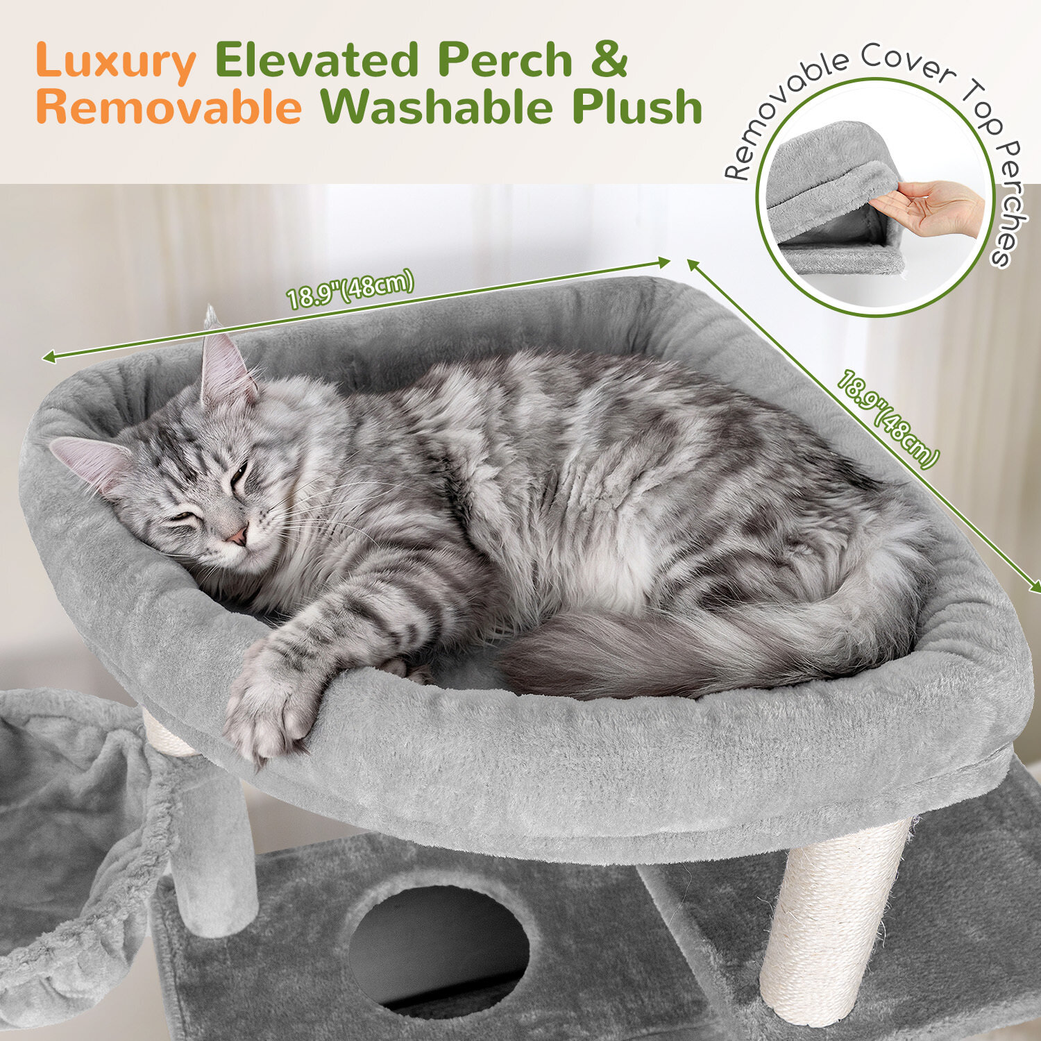 globlazer-s80h-arbre-chat-gris-clair-203-cm image 5