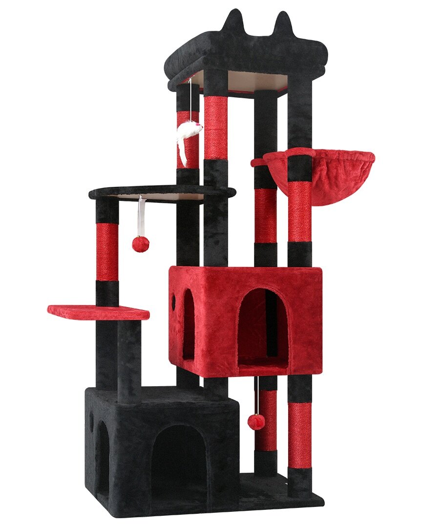 globlazer-f61-arbre-chat-rouge-noir-61-pouces-robuste image 2