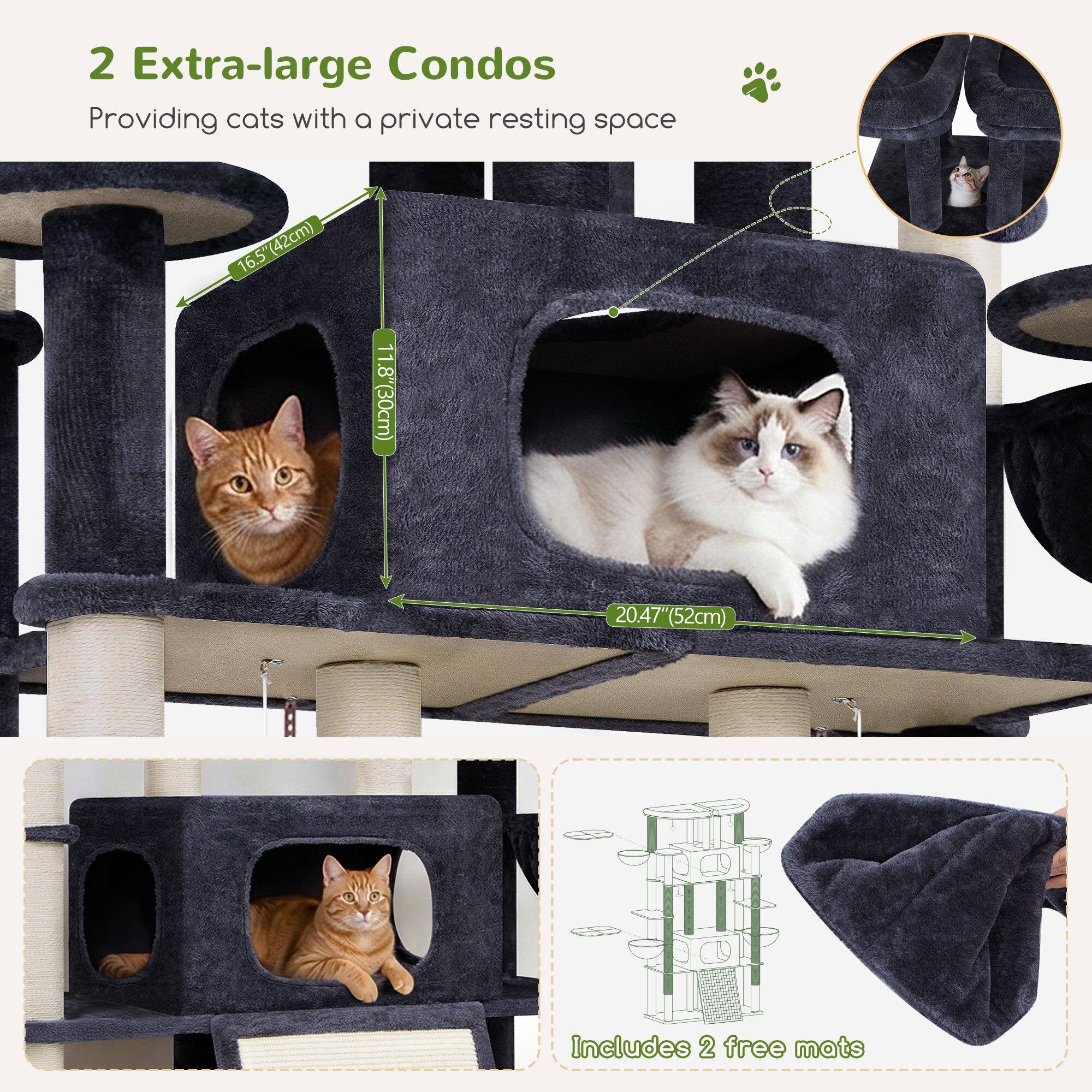 globlazer-s-series-s78e-arbre-chat-gris-fonc-78-pouces-robuste image 3