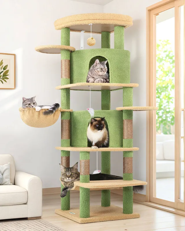 globlazer-c-series-c66-arbre-chat-vert-cactus-66-pouces-angle image 1