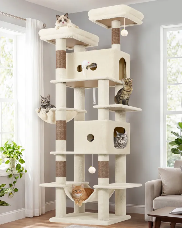 globlazer-s-series-s80b-arbre-chat-80-pouces-beige-grand image 1