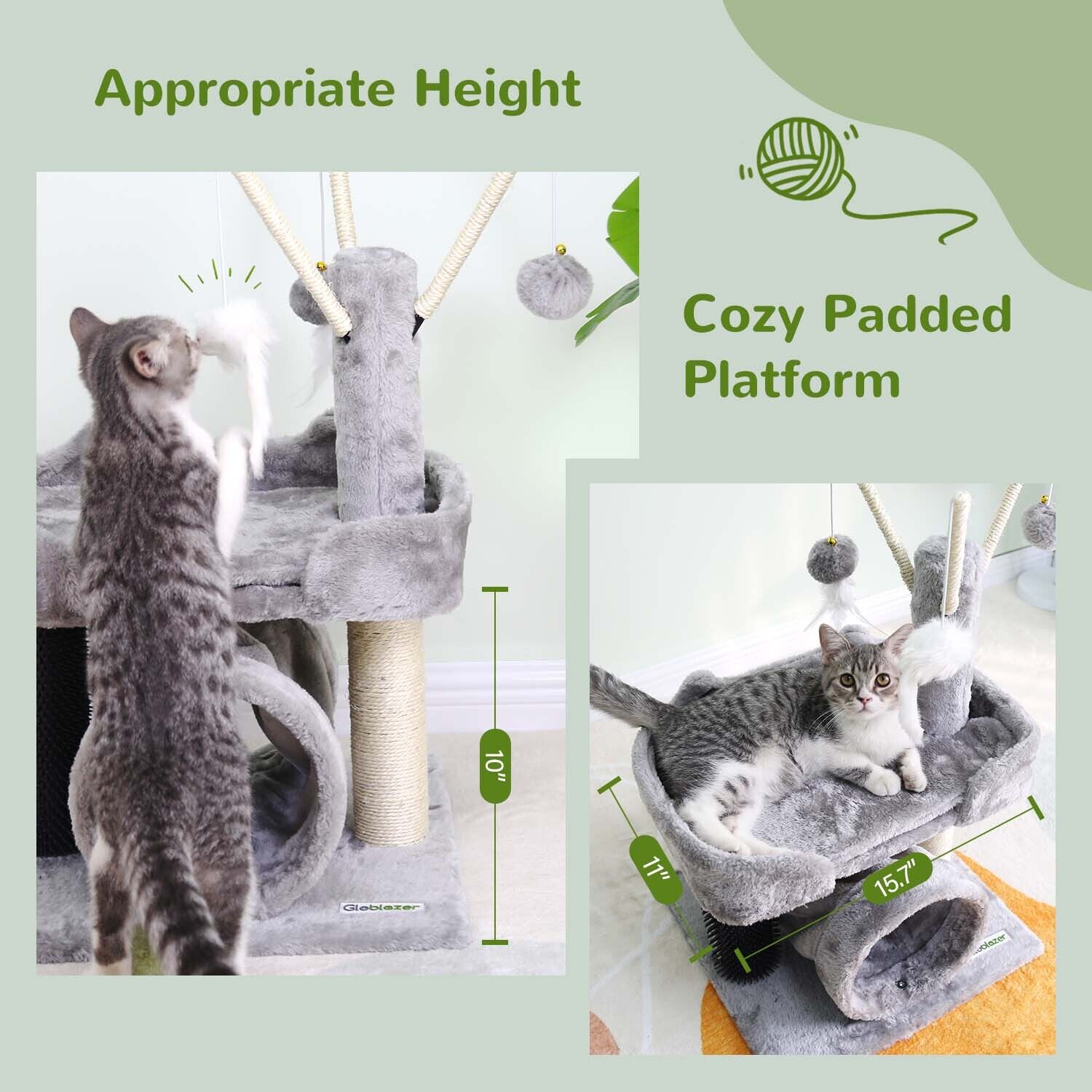 globlazer-f-series-i25-arbre-chat-gris-clair-25-pouces image 6