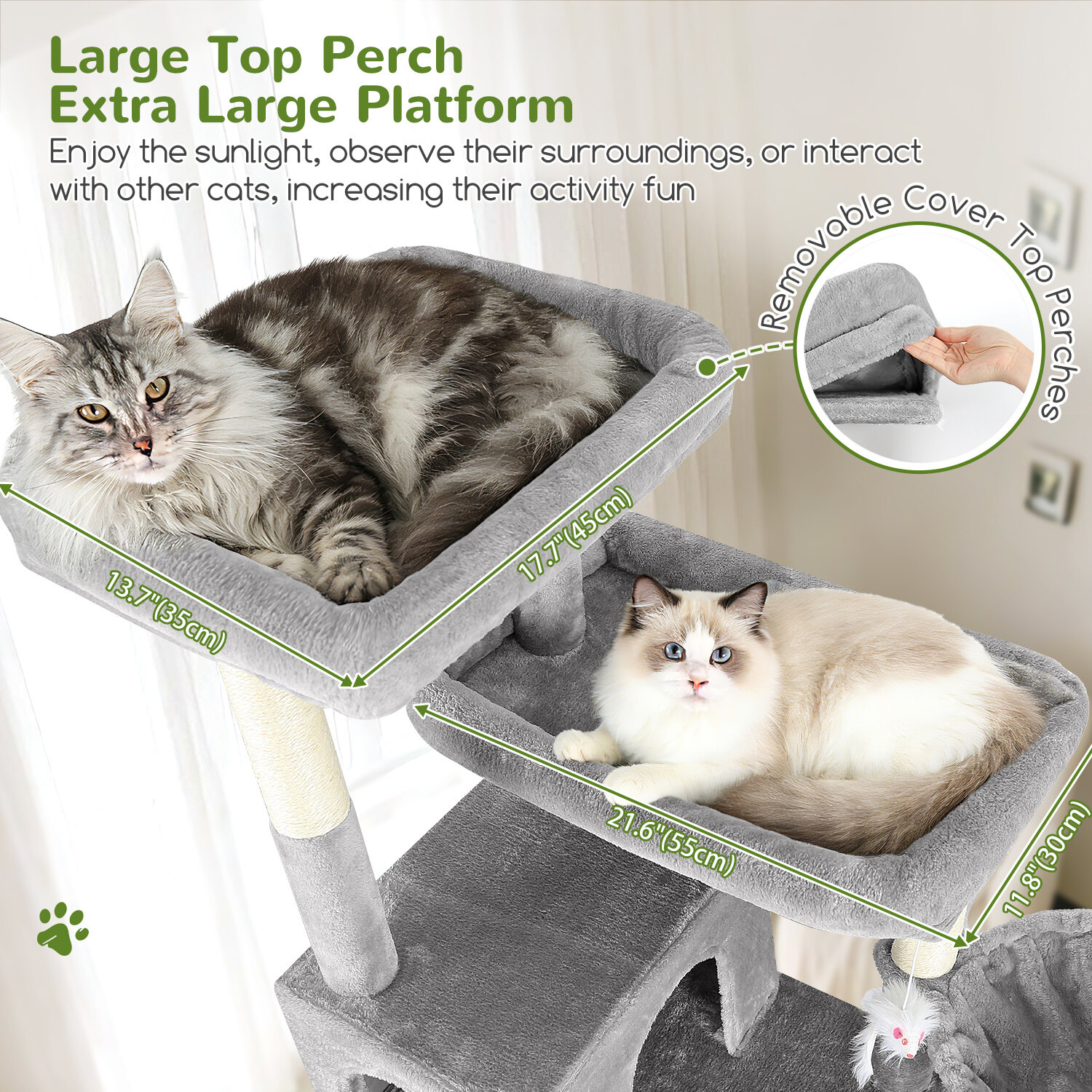 globlazer-s81c-arbre-chat-gris-clair-206-cm-xxl image 5