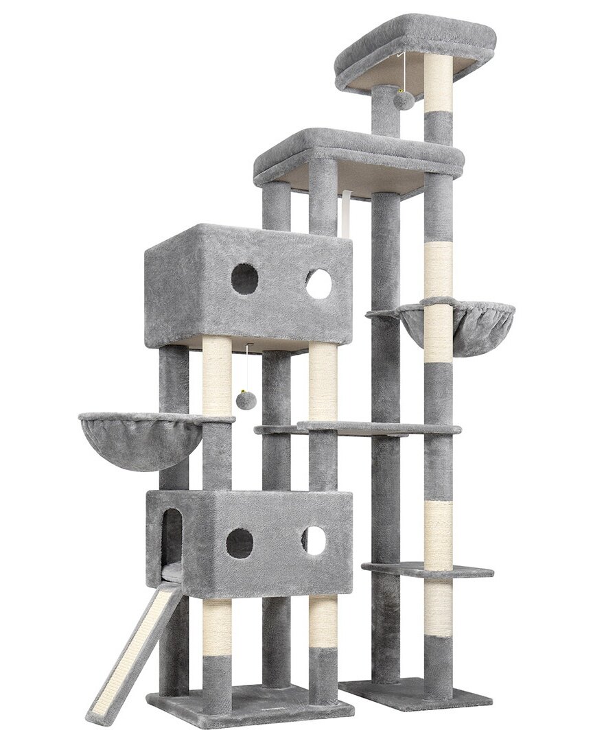 globlazer-s84d-arbre-a-chat-gris-clair-213-cm image 2