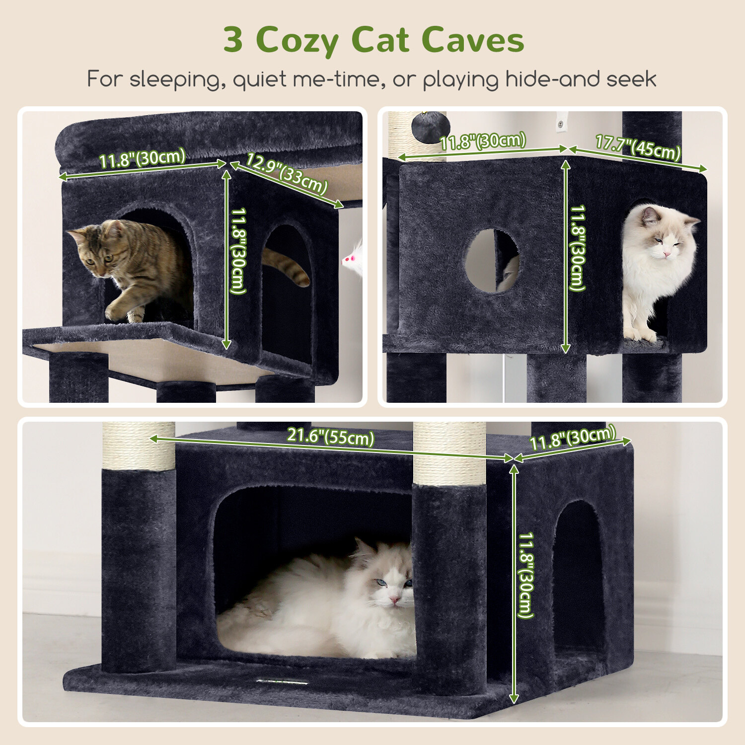 globlazer-f-series-f80f-arbre-chat-gris-fonc-203-cm image 4