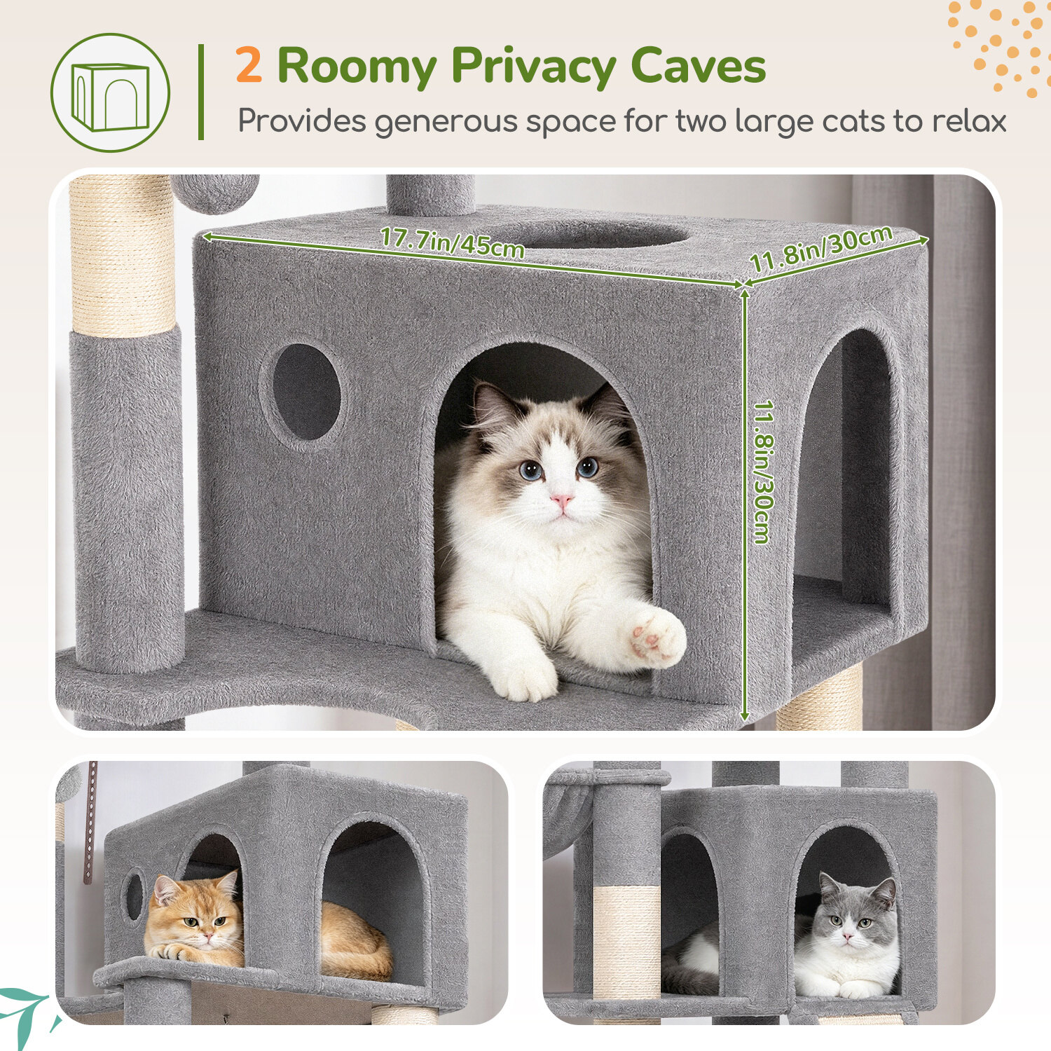 globlazer-f72h-arbre-chat-72-pouces-gris-clair-haut image 5