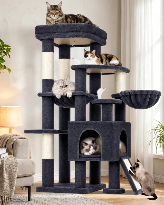 globlazer-s-series-s51-arbre-chat-gris-fonc-129-cm image 1