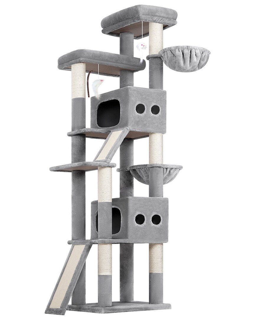 globlazer-s83f-arbre-chat-gris-clair-211-cm-grand-chat image 2
