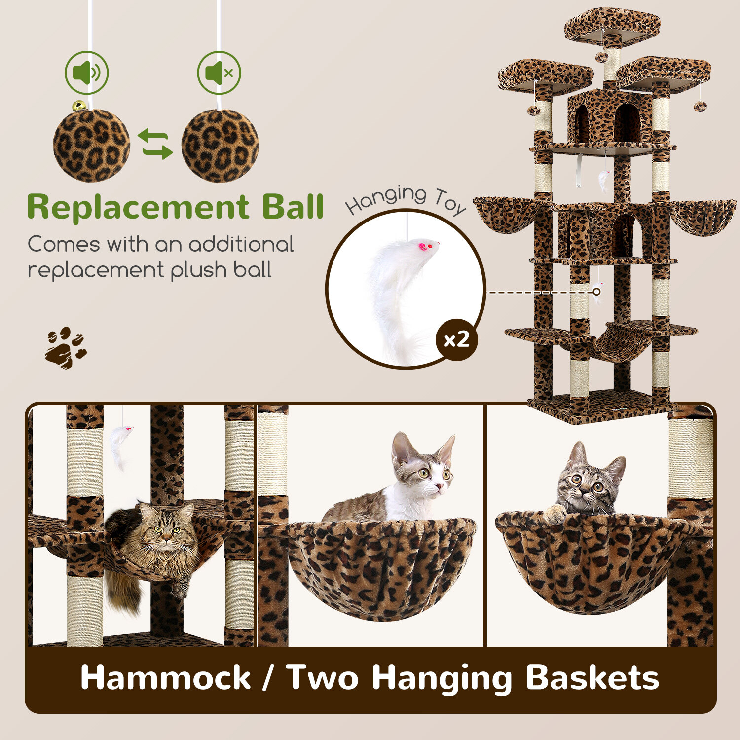 globlazer-f-series-f80-arbre-chat-l-opard-80-pouces image 6