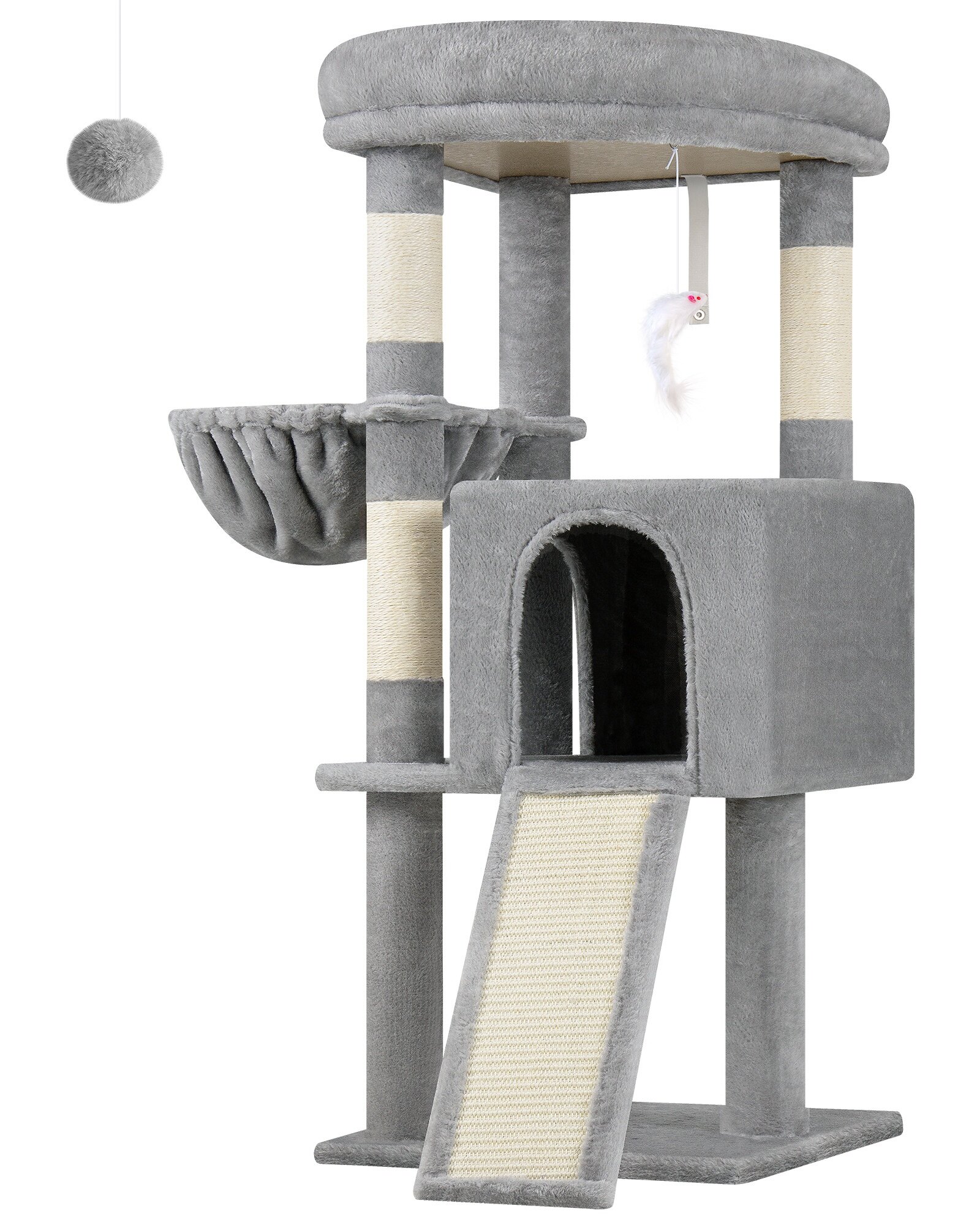 globlazer-f45-arbre-chat-gris-clair-114-cm-compact image 2