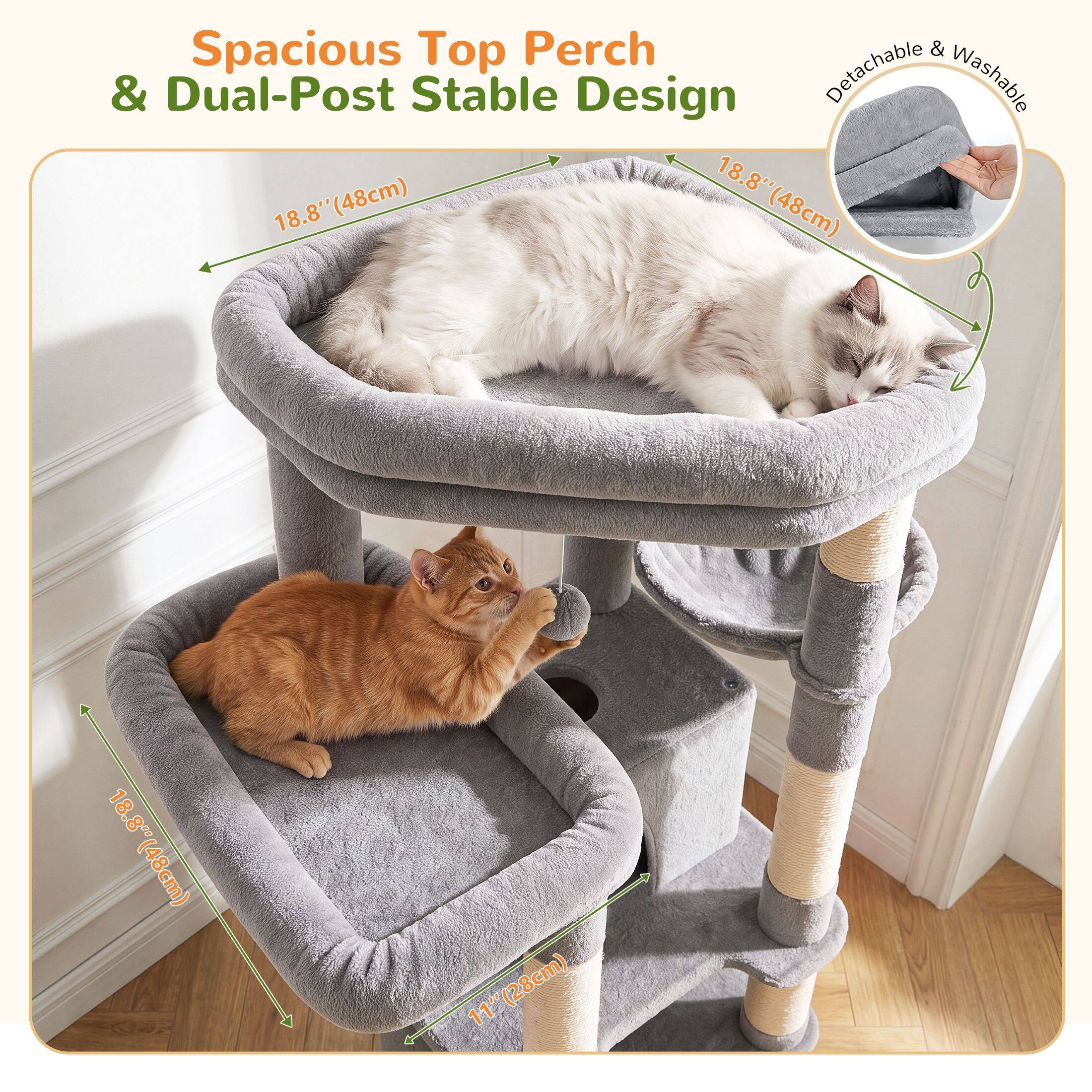 globlazer-f-series-f75-arbre-chat-gris-clair-75-pouces image 5