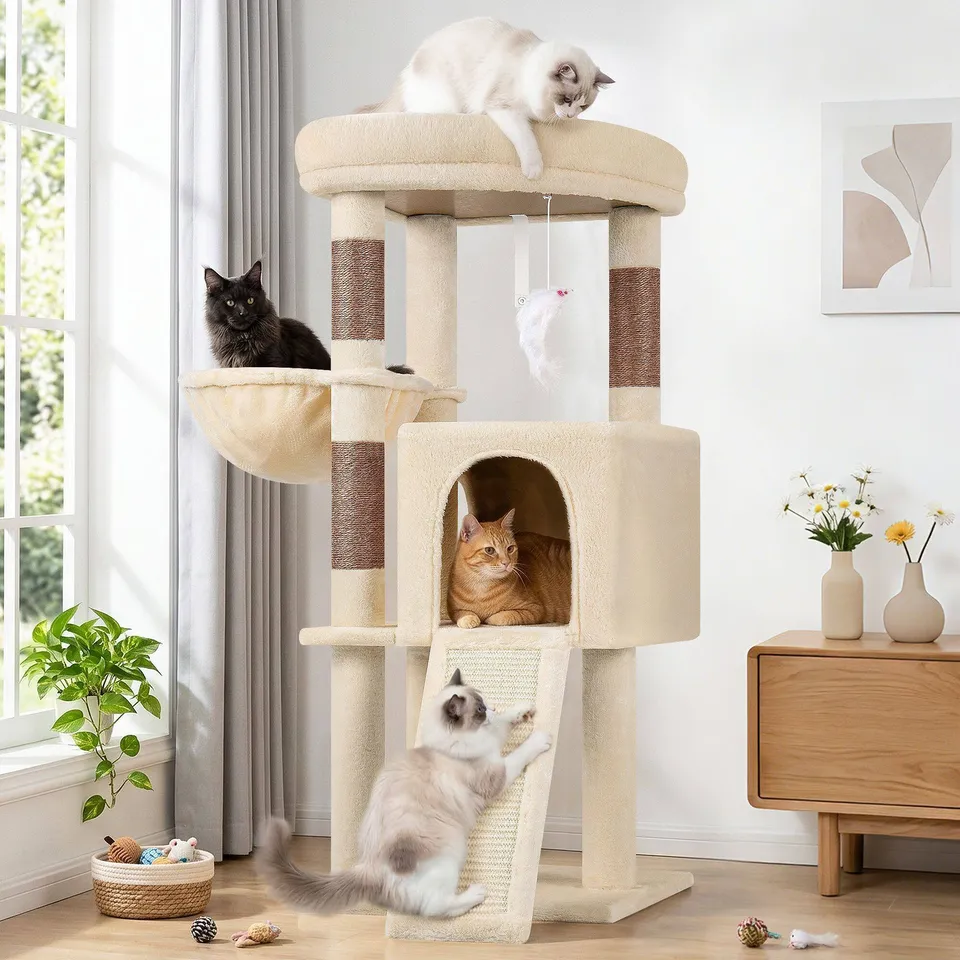 globlazer-f45-arbre-chat-beige-45-pouces-compact image 1
