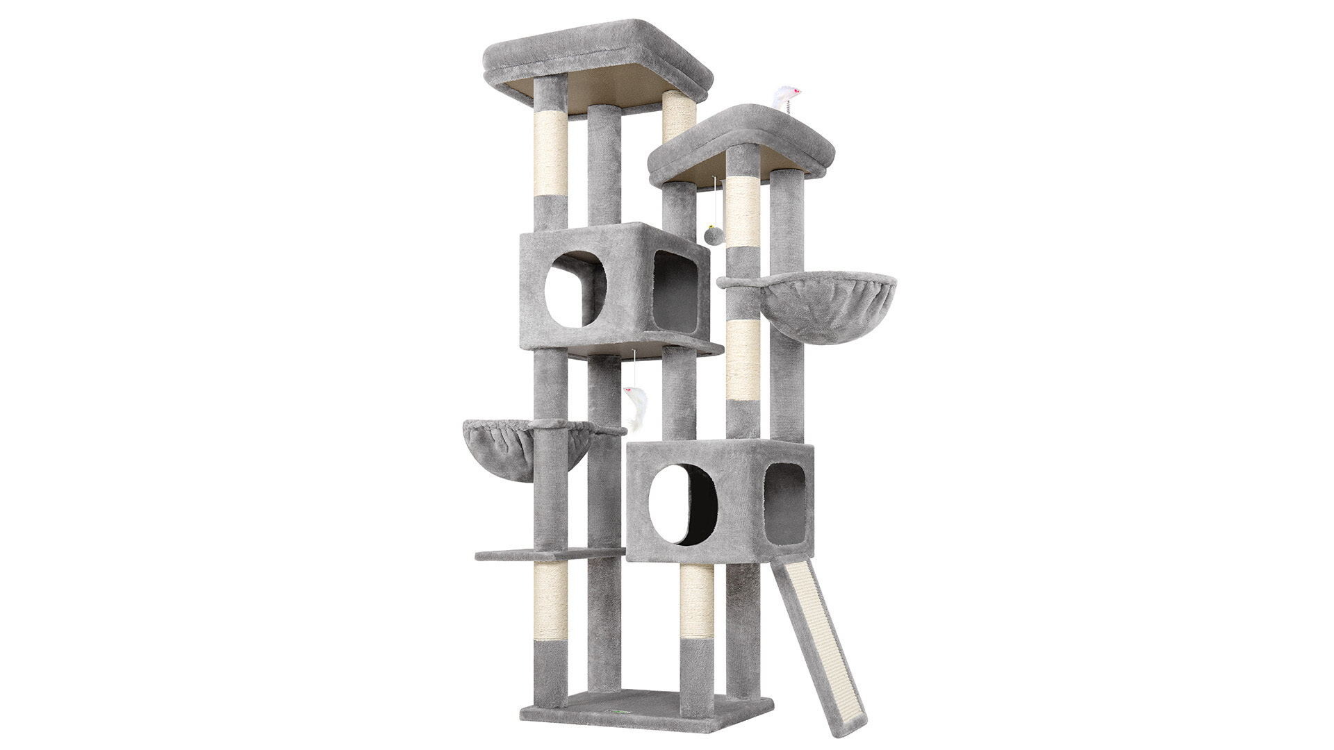 globlazer-s72e-arbre-chat-robuste-gris-clair-183-cm image 2