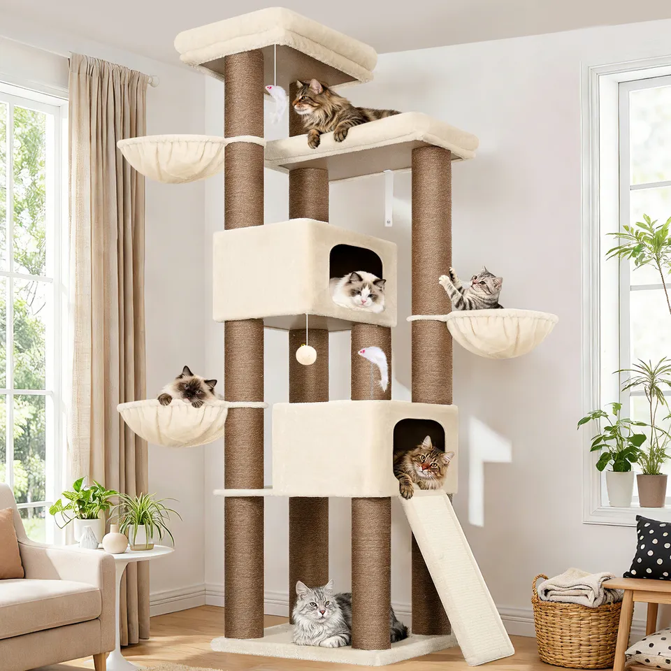 globlazer-s84-arbre-chat-beige-84-pouces-robuste-xxl image 1