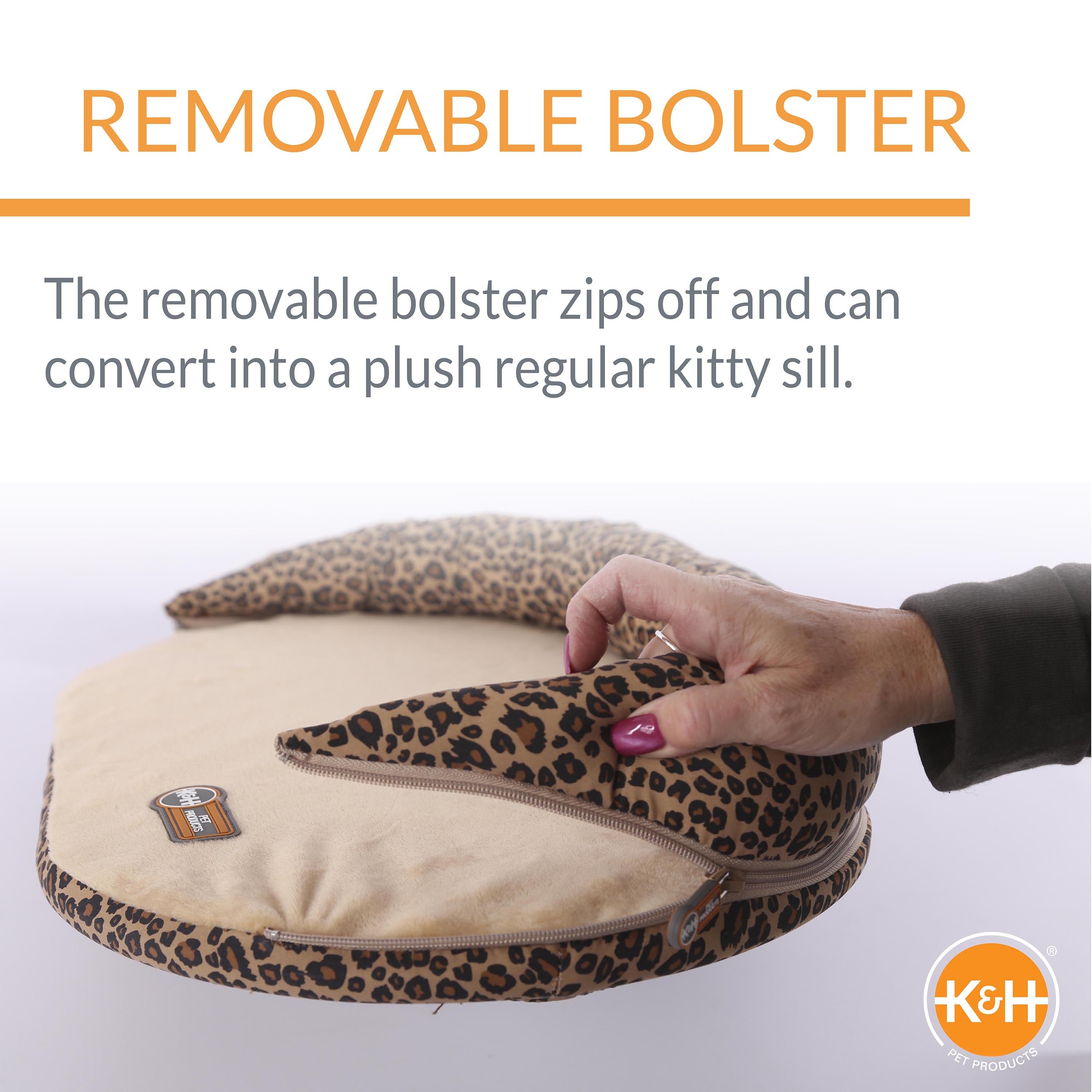 k-h-deluxe-kitty-sill-hamac-chat-fen-tre-l-opard-bolster image 3