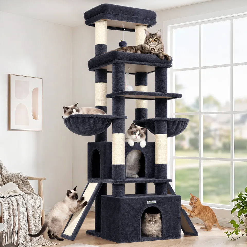globlazer-f-series-f74g-arbre-chat-gris-fonc-74-pouces image 1