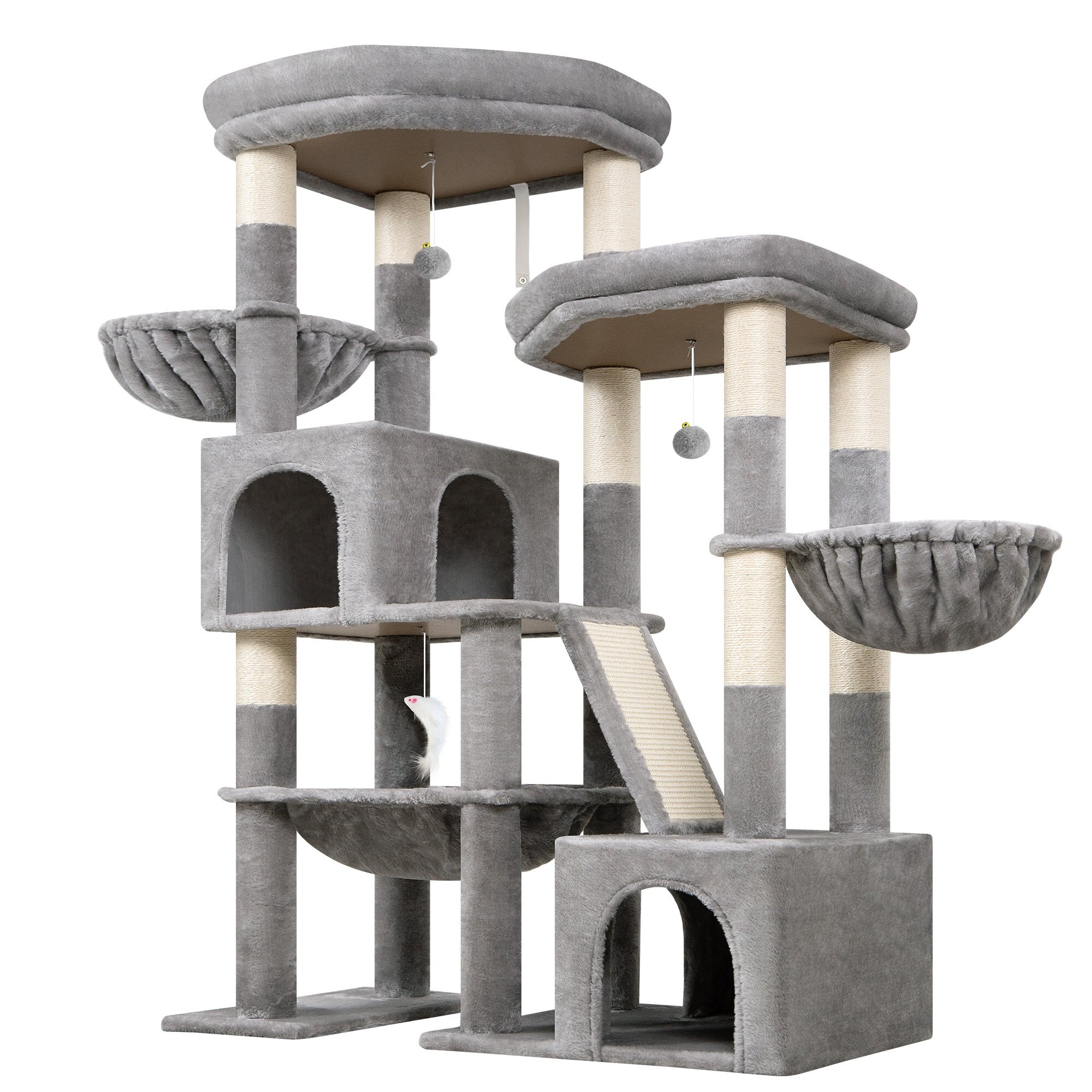 globlazer-s59-arbre-chat-150-cm-gris-clair-compact image 2
