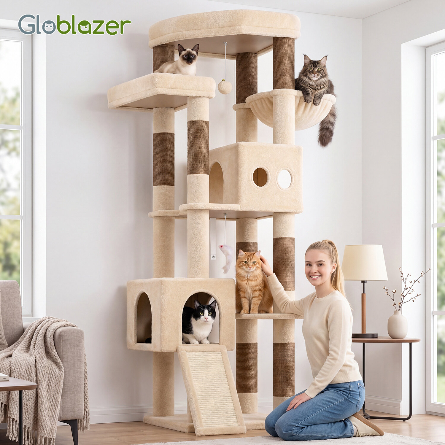 globlazer-f73b-arbre-chat-beige-73-pouces-niche image 8