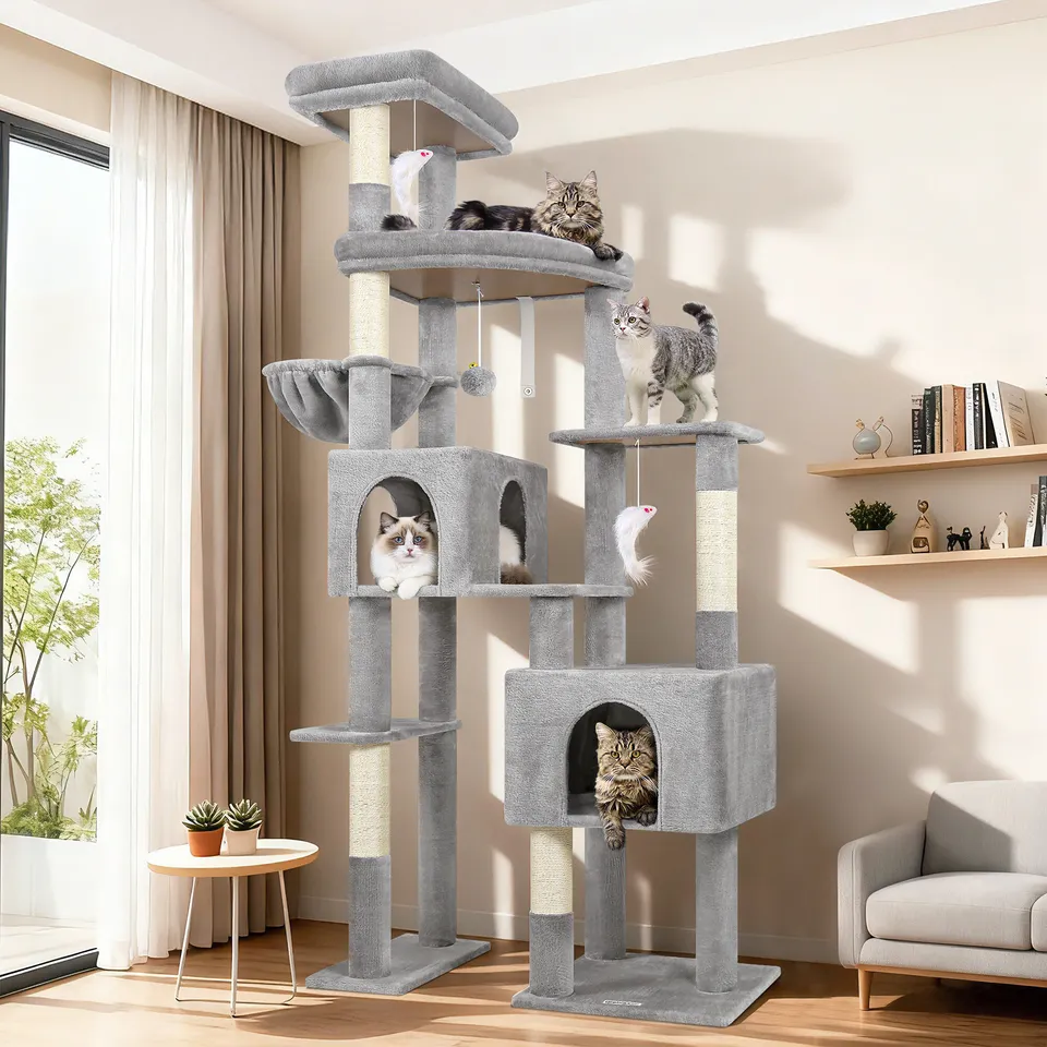 globlazer-f-series-f78c-arbre-chat-gris-clair-78-pouces-robuste image 1