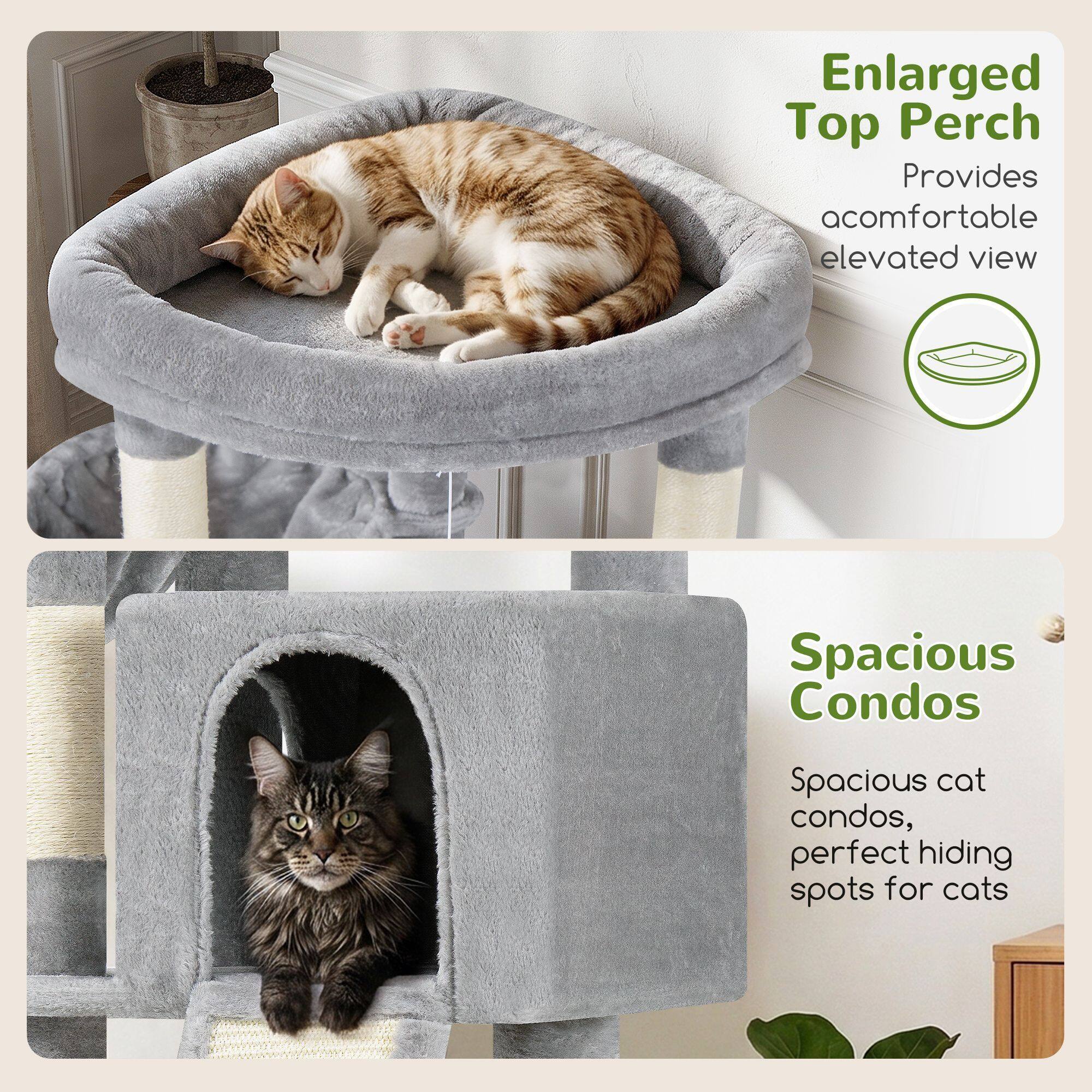 globlazer-f45-arbre-chat-gris-clair-114-cm-compact image 3