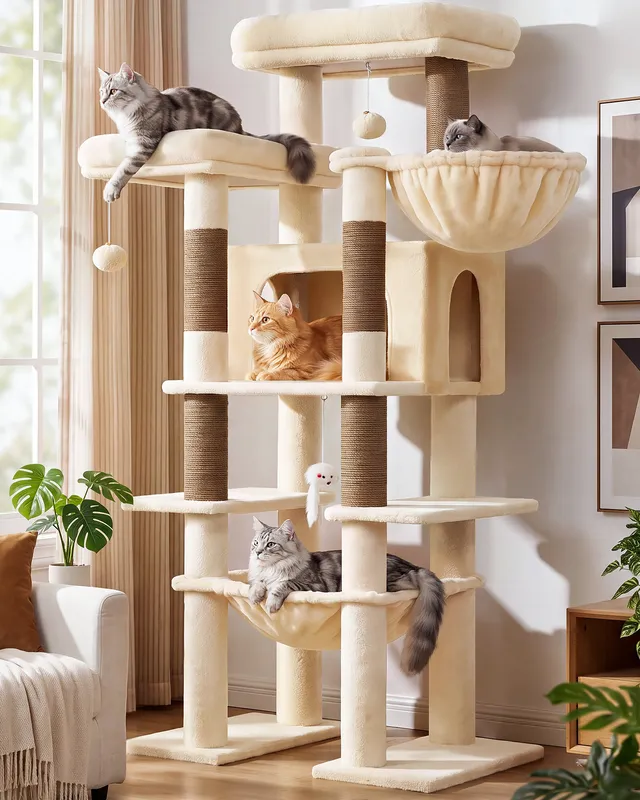 globlazer-f-series-f61b-arbre-chat-beige-155-cm-xl image 1