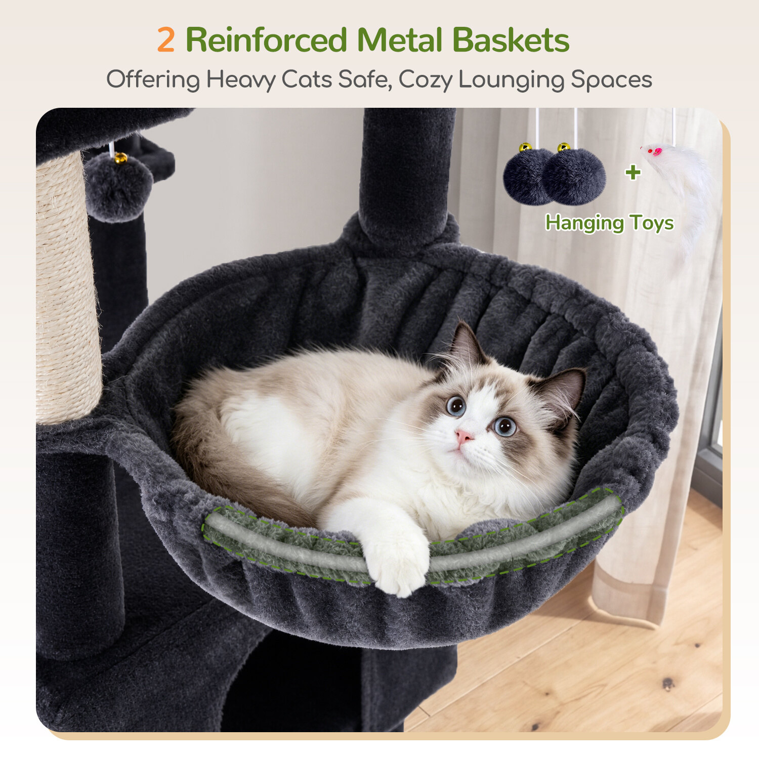 globlazer-f84g-arbre-chat-gris-fonc-84-pouces-xxl image 5