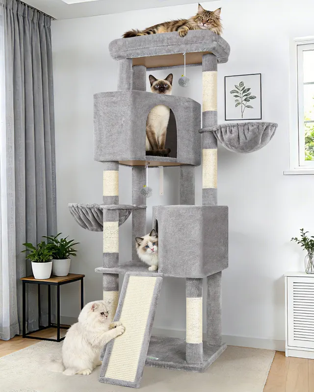 globlazer-s69b-arbre-chat-gris-clair-175-cm-haut image 1