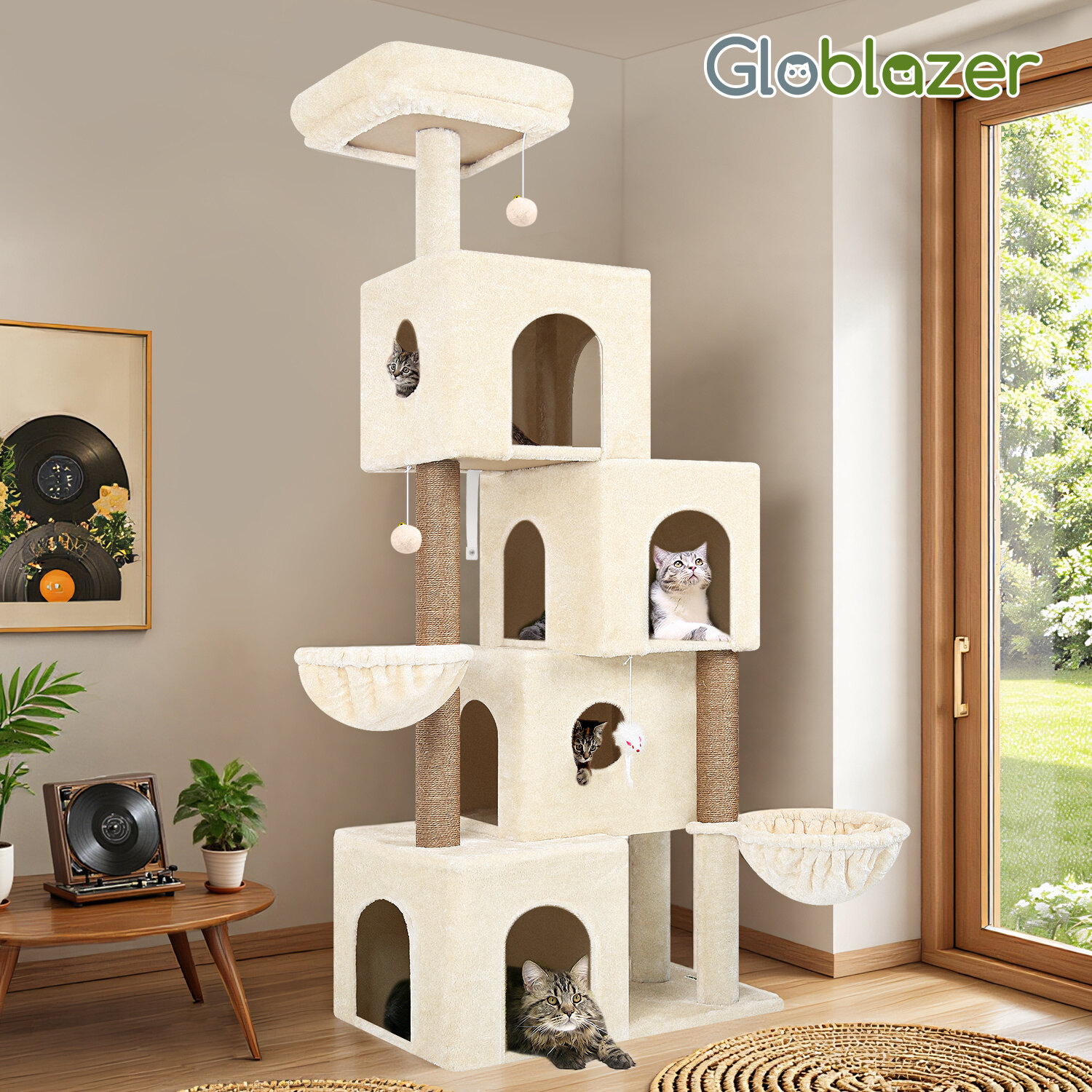 globlazer-f-series-f70c-arbre-chat-beige-178-cm image 8