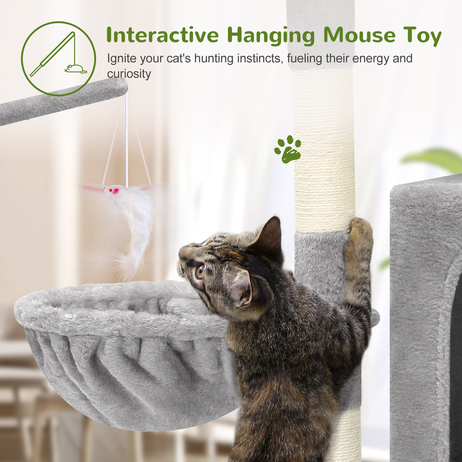 globlazer-f46c-arbre-chat-46-pouces-gris-clair image 7