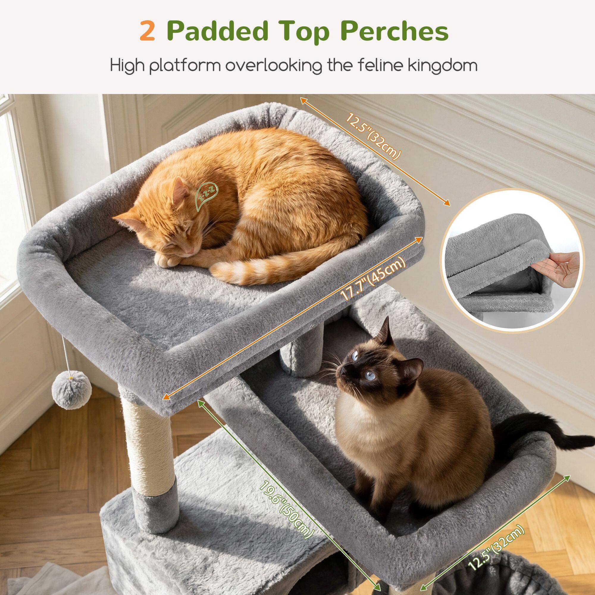 globlazer-f80g-arbre-chat-gris-clair-80-pouces-grand image 4