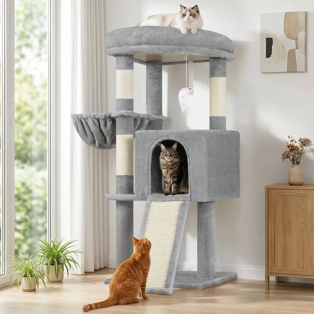globlazer-f45-arbre-chat-gris-clair-114-cm-compact image 1